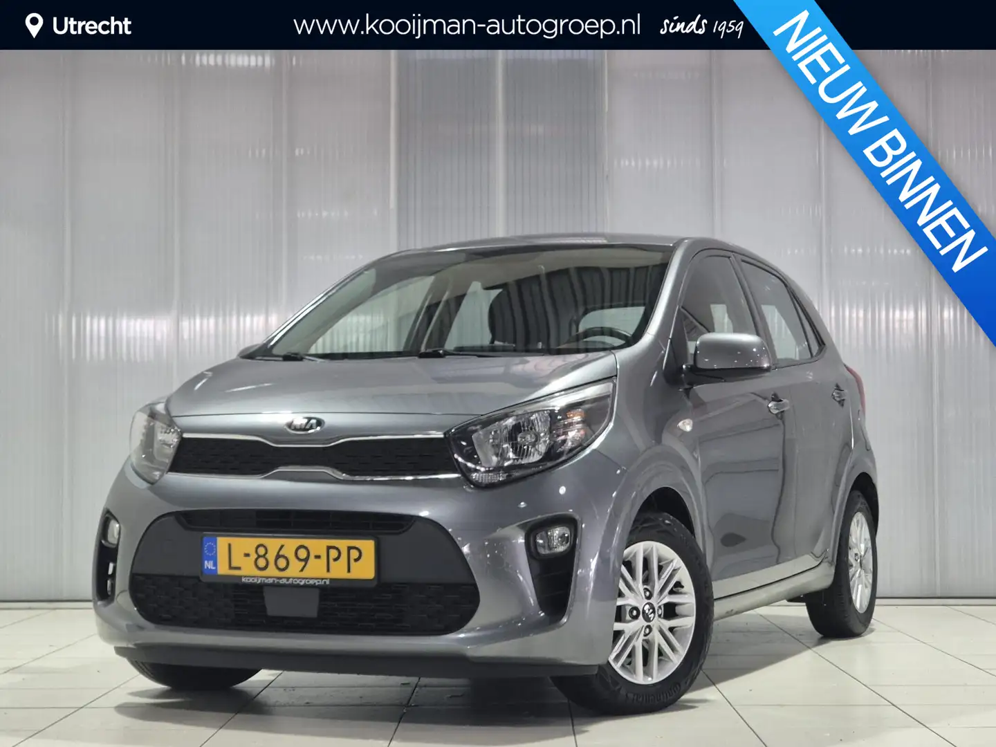 Kia Picanto 1.0 DPi DynamicLine Apple Carplay/Android Auto, Ca Grijs - 1