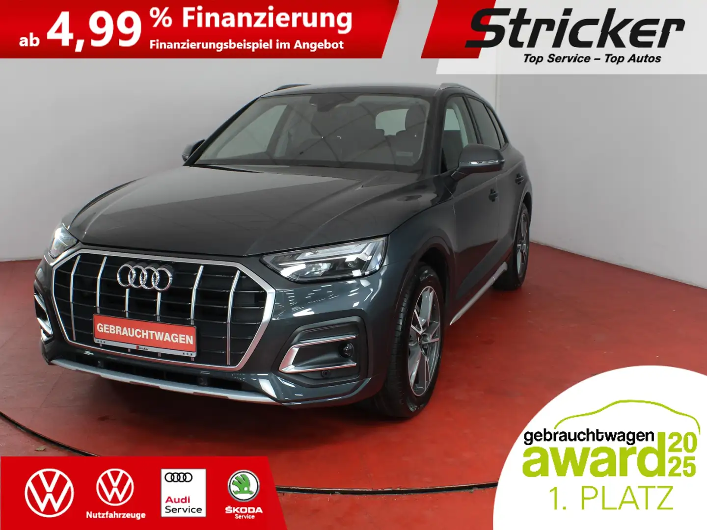 Audi Q5 advanced 35 2.0TDI 427,-ohne Anzahlung AHK Navi K Grau - 1