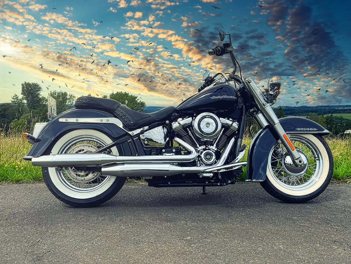 Harley-Davidson Deluxe FLDE Softail 107 cui. BJ.: 2019 Czarny - 1