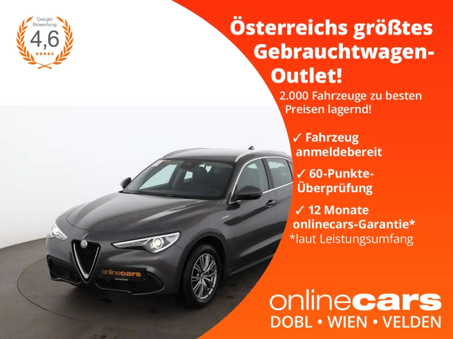 Alfa Romeo Stelvio Super 2.2 Q4 Aut XENON LEDER R-KAMERA Grau - 1