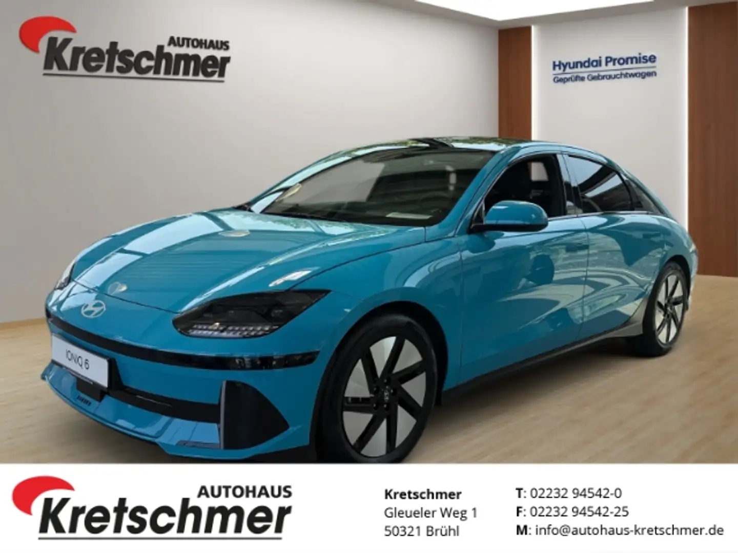 Hyundai IONIQ 6 Techniq 77,4KWh 2WD Elektro *Sitz Paket*Glas-Schie Bleu - 1