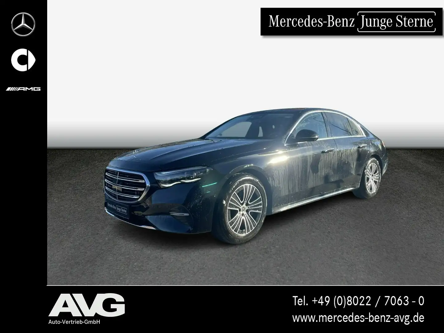 Mercedes-Benz E 220 E 220 d 4M Exclusive-Premium Pano AHK Distr Burm Noir - 1