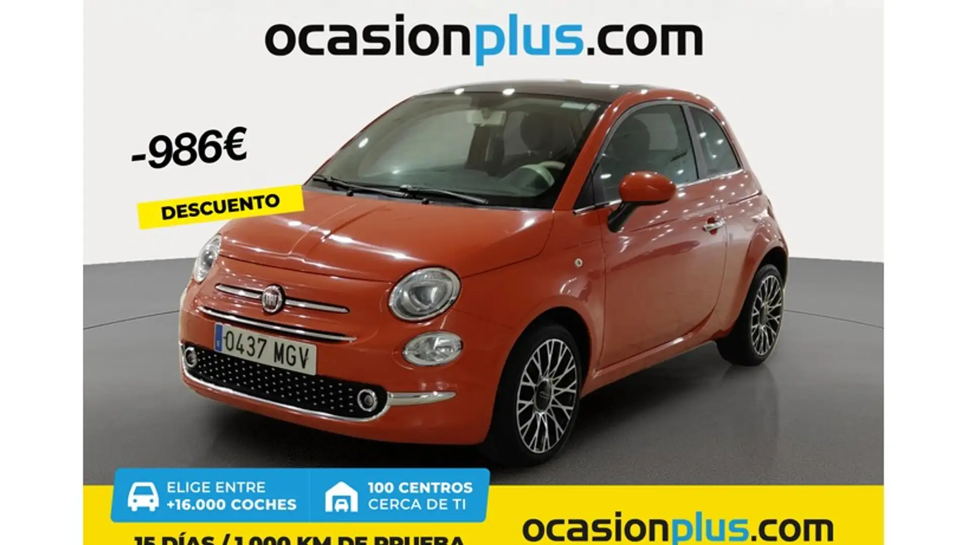 Fiat 500 1.0 Hybrid Dolcevita 52kW Naranja - 1