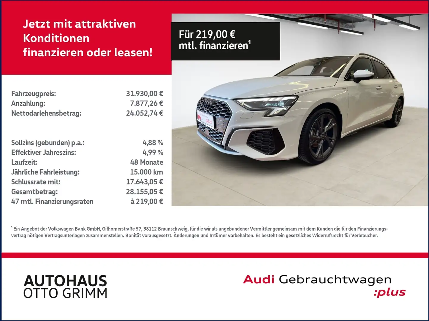 Audi A3 Sportback 35 TFSI S line KLIMA LED NAVI ALU Wit - 1