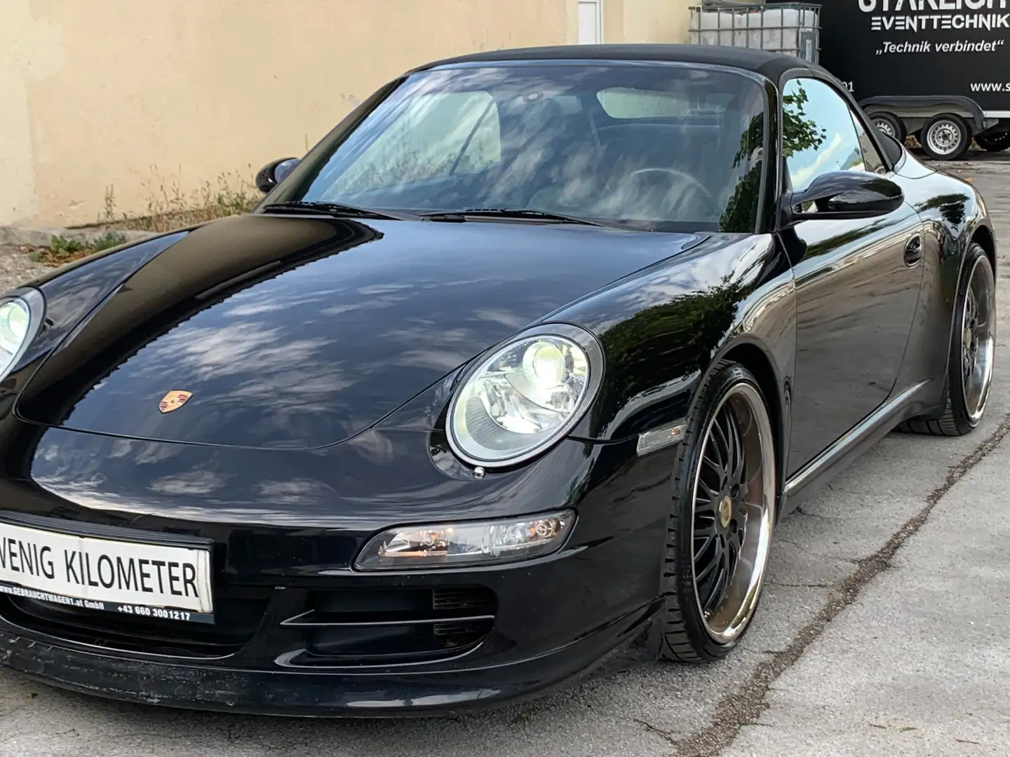 Porsche 997 Carrera Cabrio erst 77.000Km, nur Porsche Service! Schwarz - 1