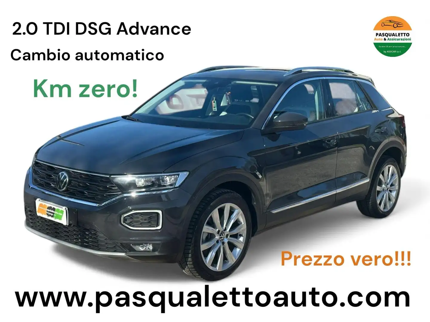 Volkswagen T-Roc KM 0! T-Roc 2.0 tdi Advanced 150cv dsg Gris - 1