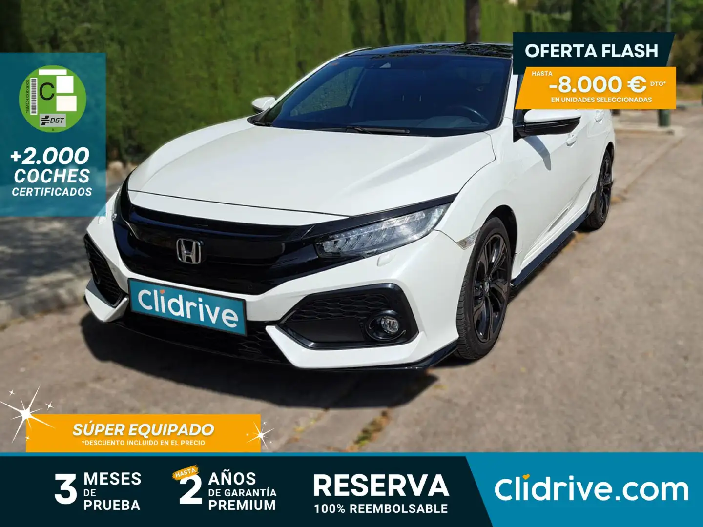 Honda Civic 1.5 VTEC Turbo Sport Plus CVT Blanco - 1