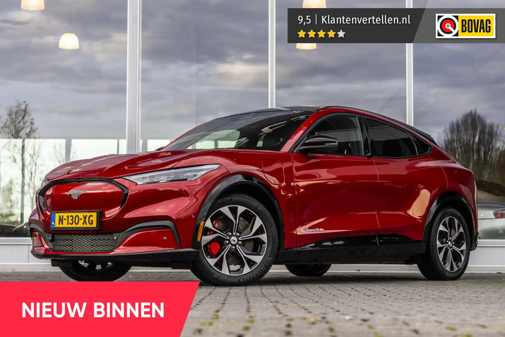 Ford Mustang Mach-E AWD 75 kWh | B&O | Pano | SOH 93% Rosso - 1