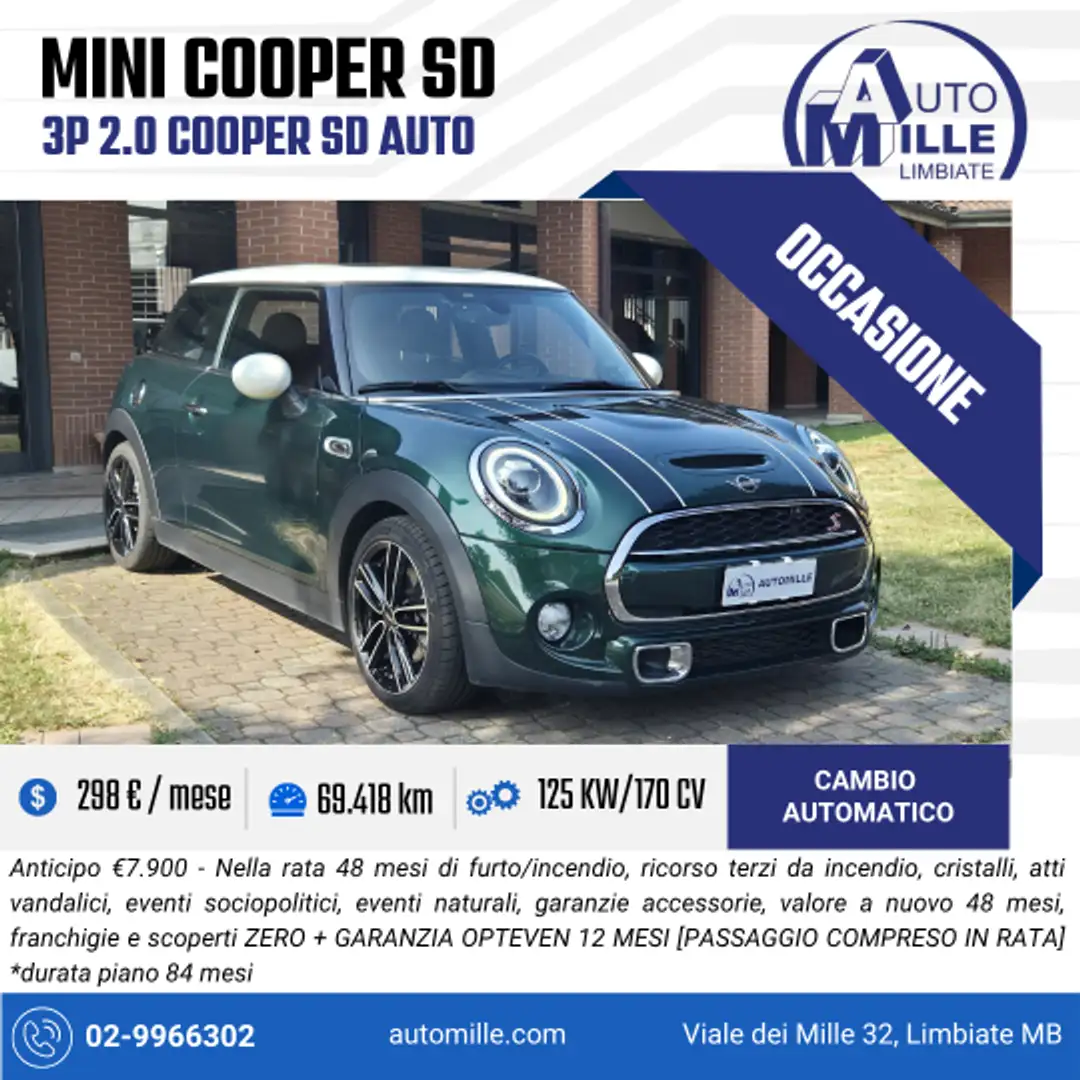 MINI Cooper SD Mini 3p 2.0 Cooper SD auto Verde - 1