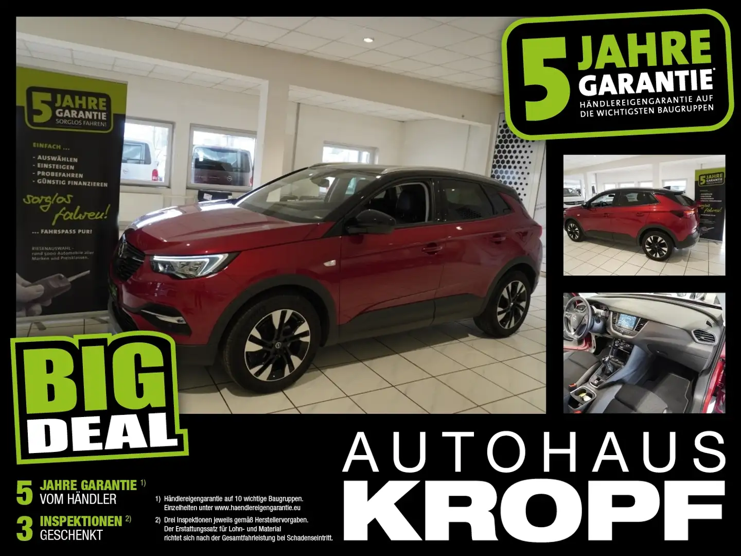 Opel Grandland 1.2 Turbo 360° Kamera, Navi,Tempomat Rot - 1