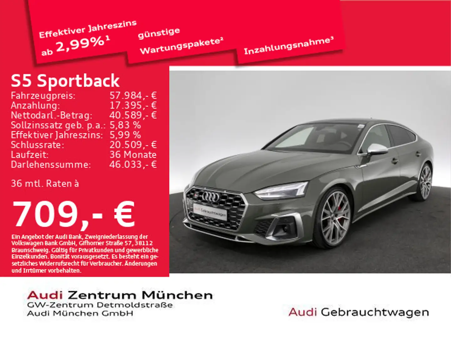 Audi S5 TDI tiptr. Pano/StdHzg/Massage/Virt Verde - 1