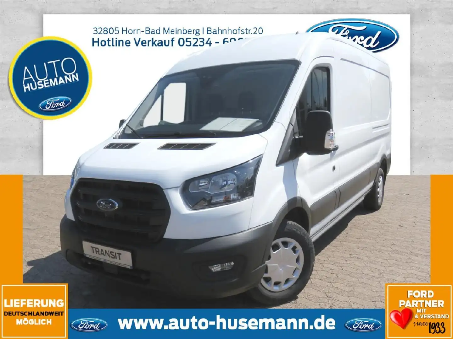 Ford Transit Kasten 350 L3/H2 Trend PDC vo+hi/RFK Wit - 1