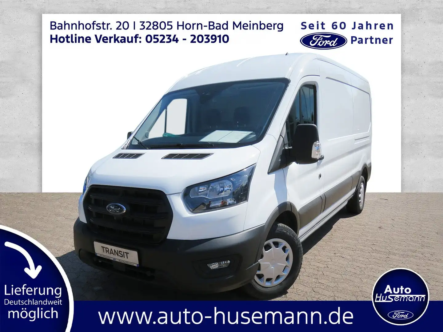 Ford Transit Kasten 350 L3/H2 Trend PDC vo+hi/RFK Blanc - 1