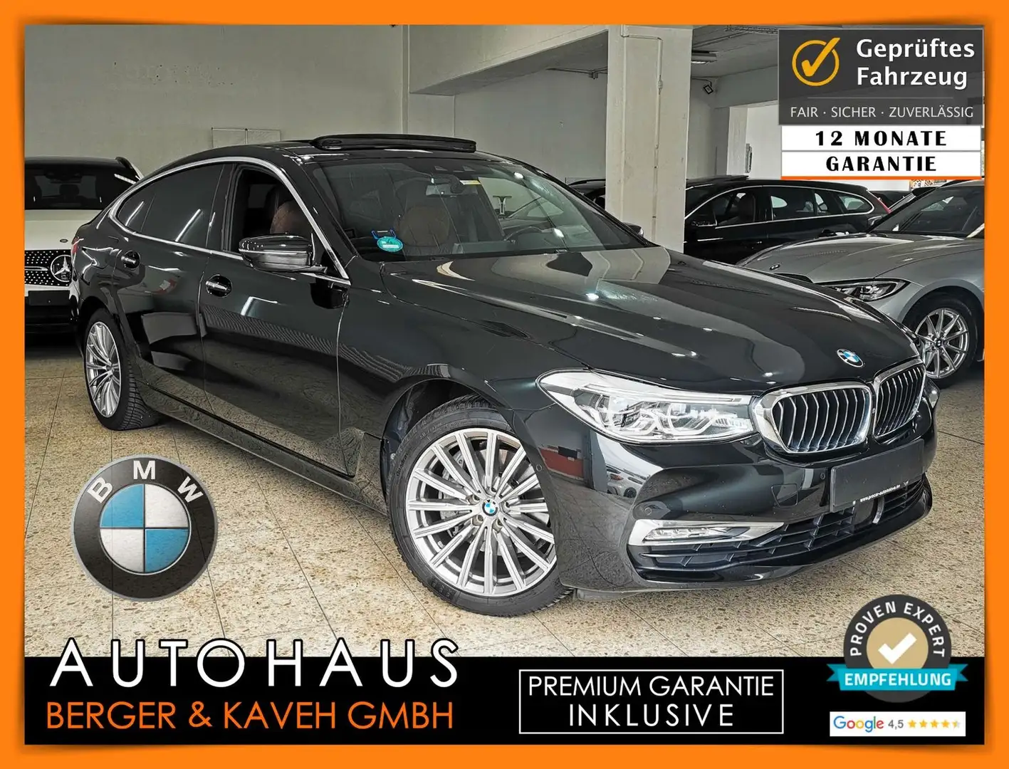 BMW 630 630d  GT xDrive LUXURY L | ACC [12MON GARANTIE] Zwart - 1