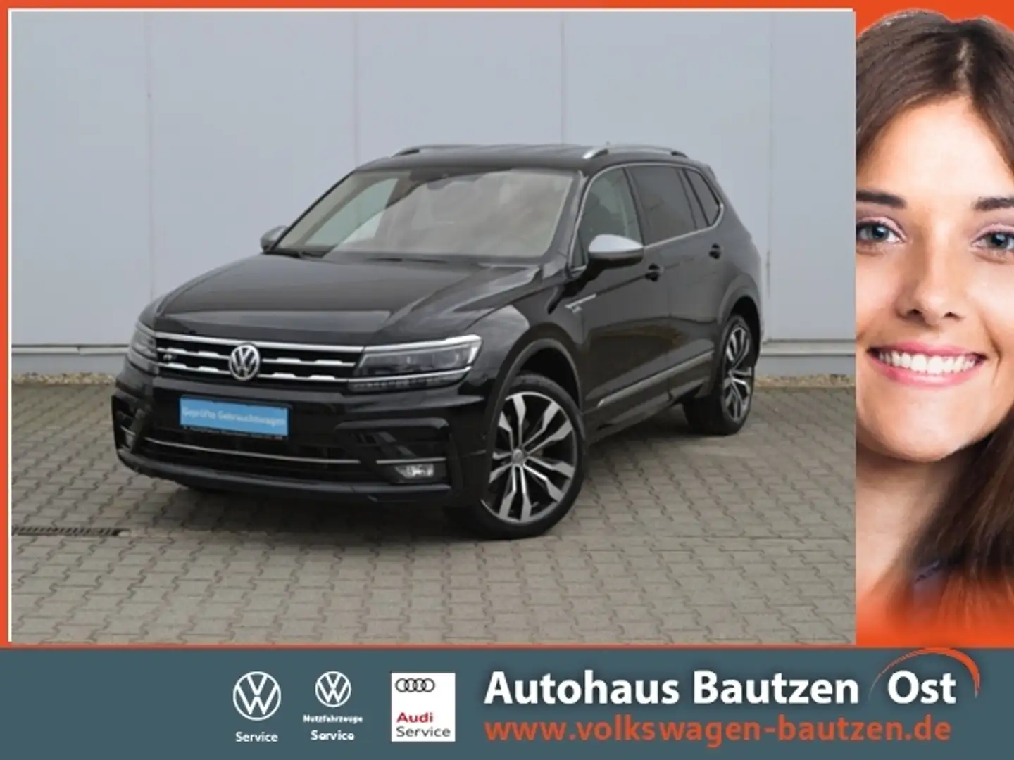 Volkswagen Tiguan Allspace 2.0 TDI 240 PS 4M DSG R-Line/HL/AHK/20-ZOLL+DCC/L Schwarz - 1
