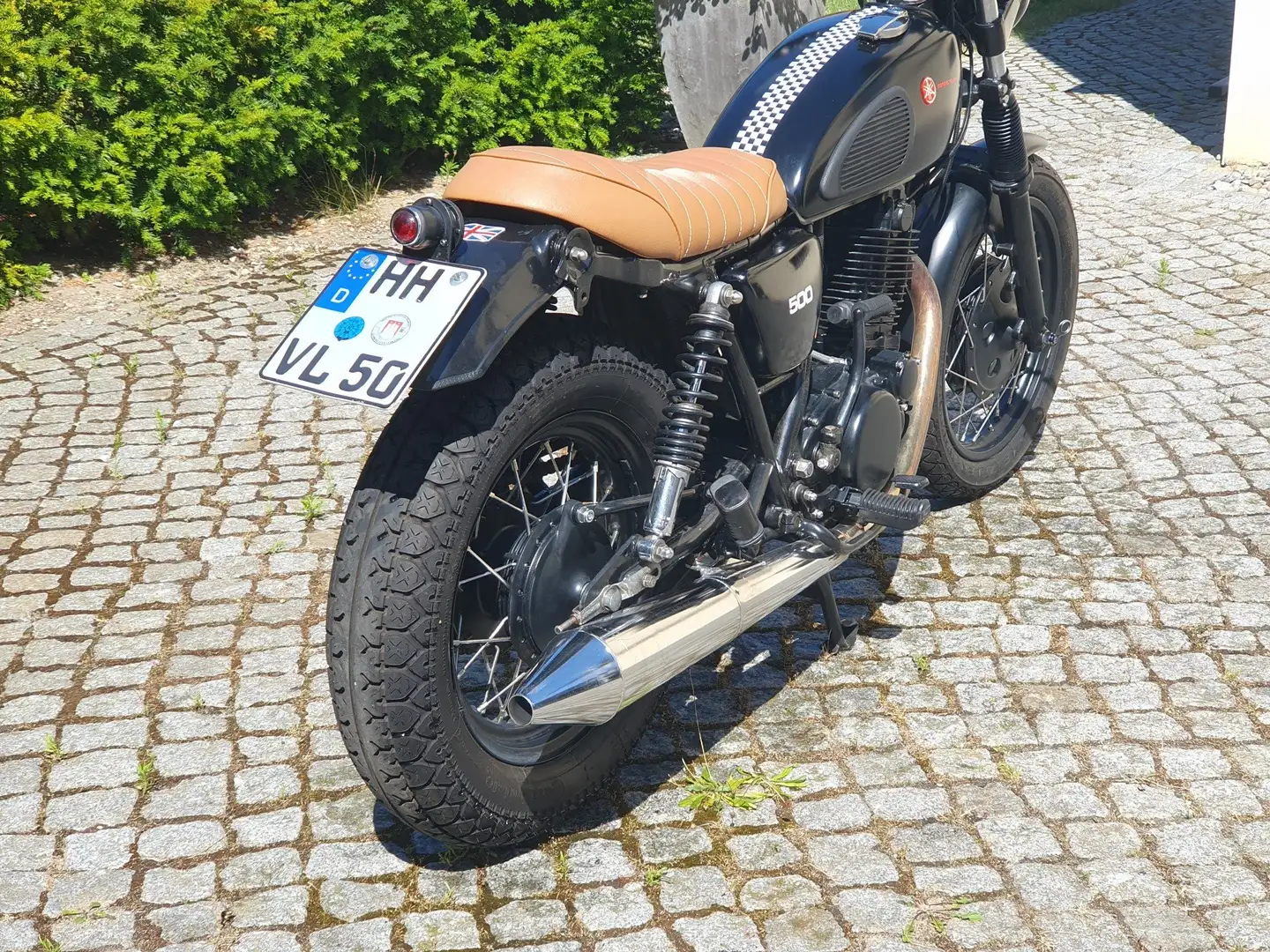 Yamaha SR 500 2J4 Roadster Neuaufbau Zwart - 2