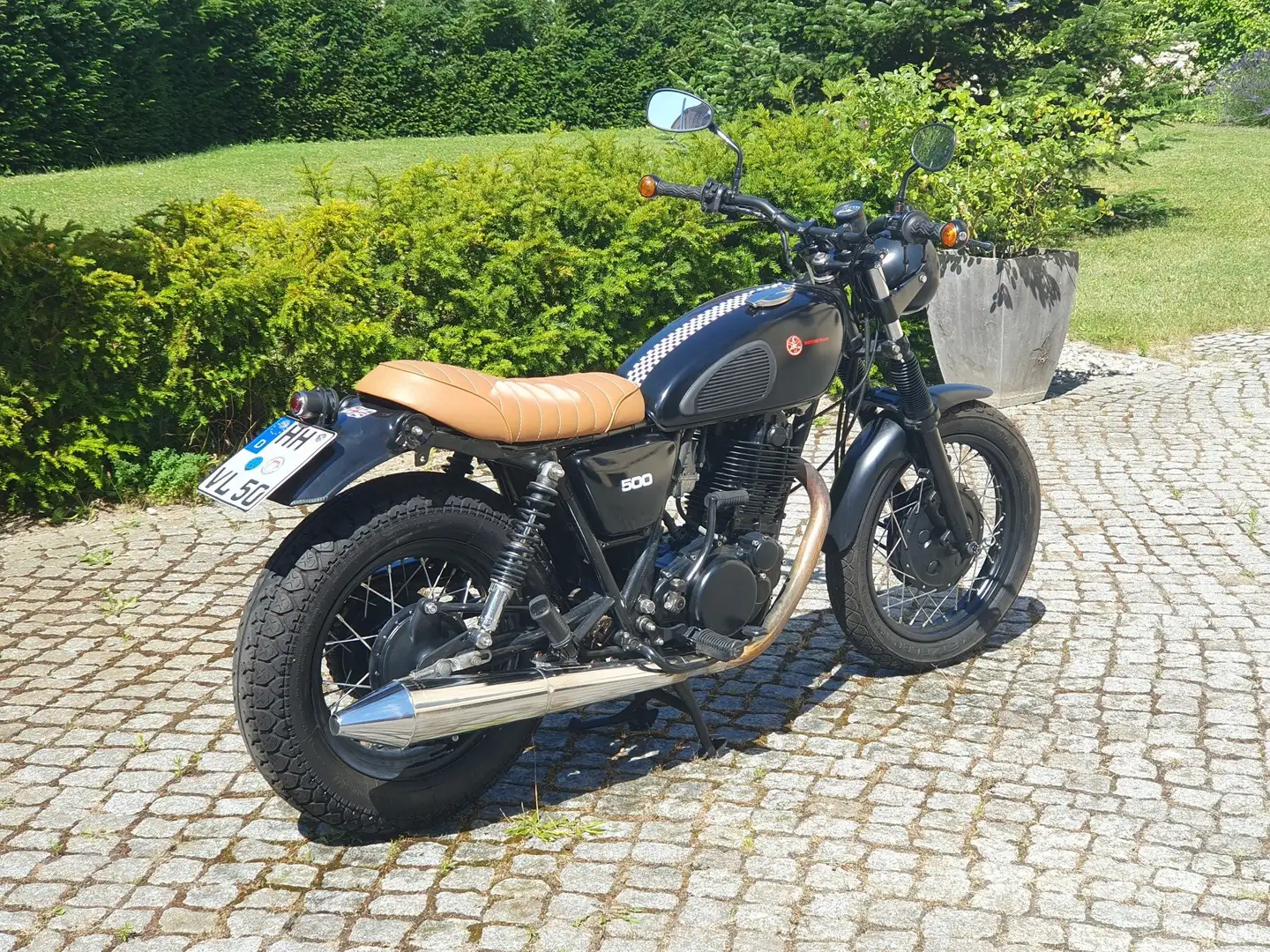 Yamaha SR 500 2J4 Roadster Neuaufbau Zwart - 1