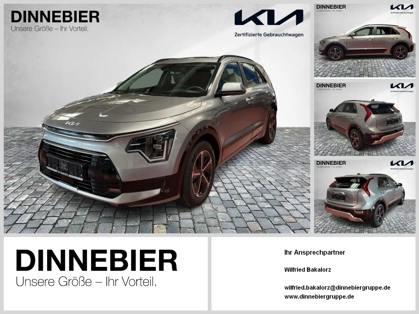 Kia Niro Spirit 1.6 PHEV Glasdach+LED+Navi+Kamera Серый - 1
