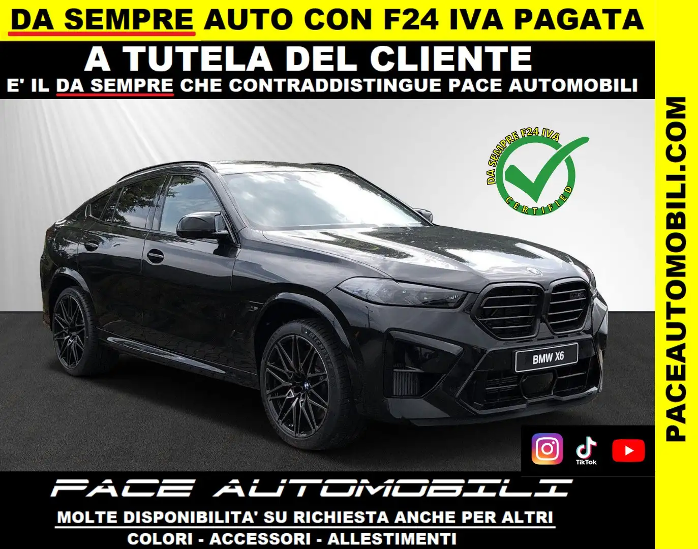 BMW X6 M COMPETITION BLACK PACK SKYLOUNGE MASSAGGIO CARBON Nero - 1