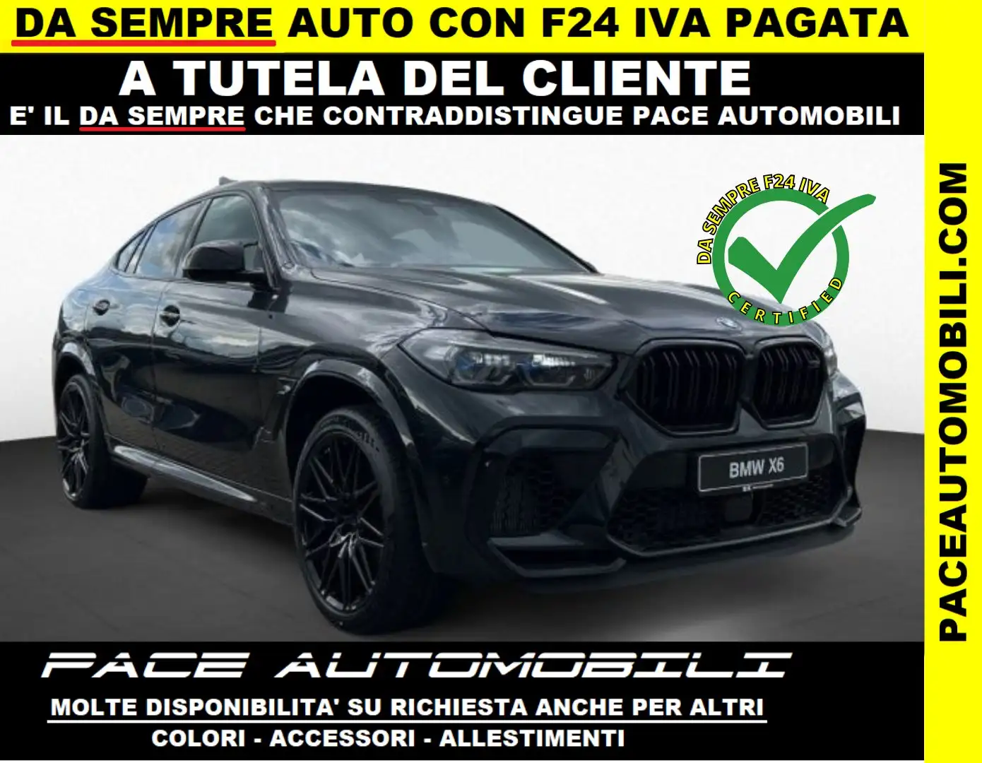 BMW X6 M COMPETITION BLACK PACK LED PDC NAVI KAMERA X DRIVE Negro - 1
