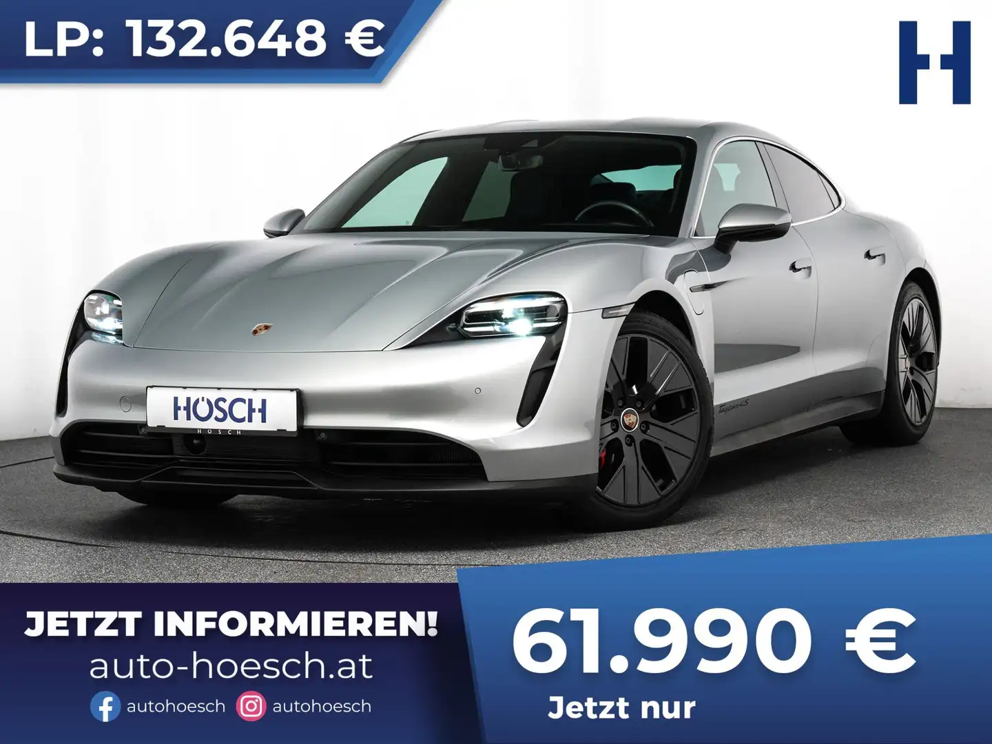Porsche Taycan 4S Plus 93,4kWh TOP-EXTRAS ++ Silber - 1