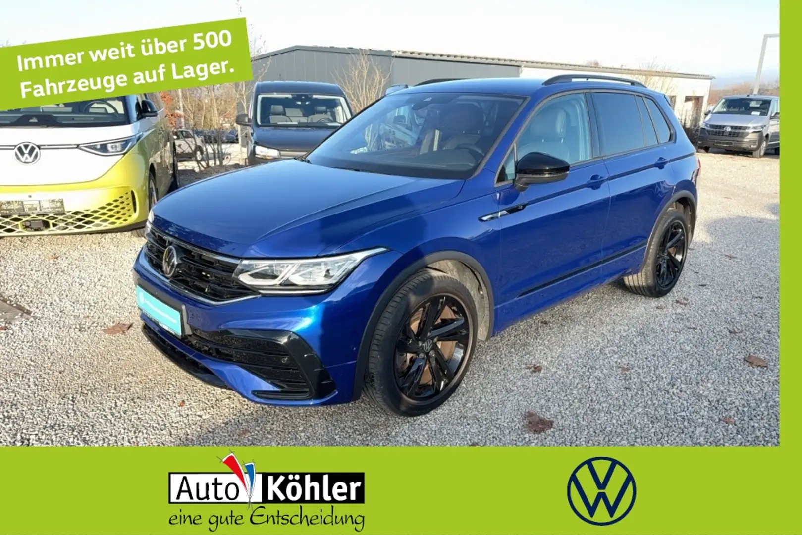 Volkswagen Tiguan R-Line TSi DSG 4M Black/Matrix/CarPlay Blau - 1