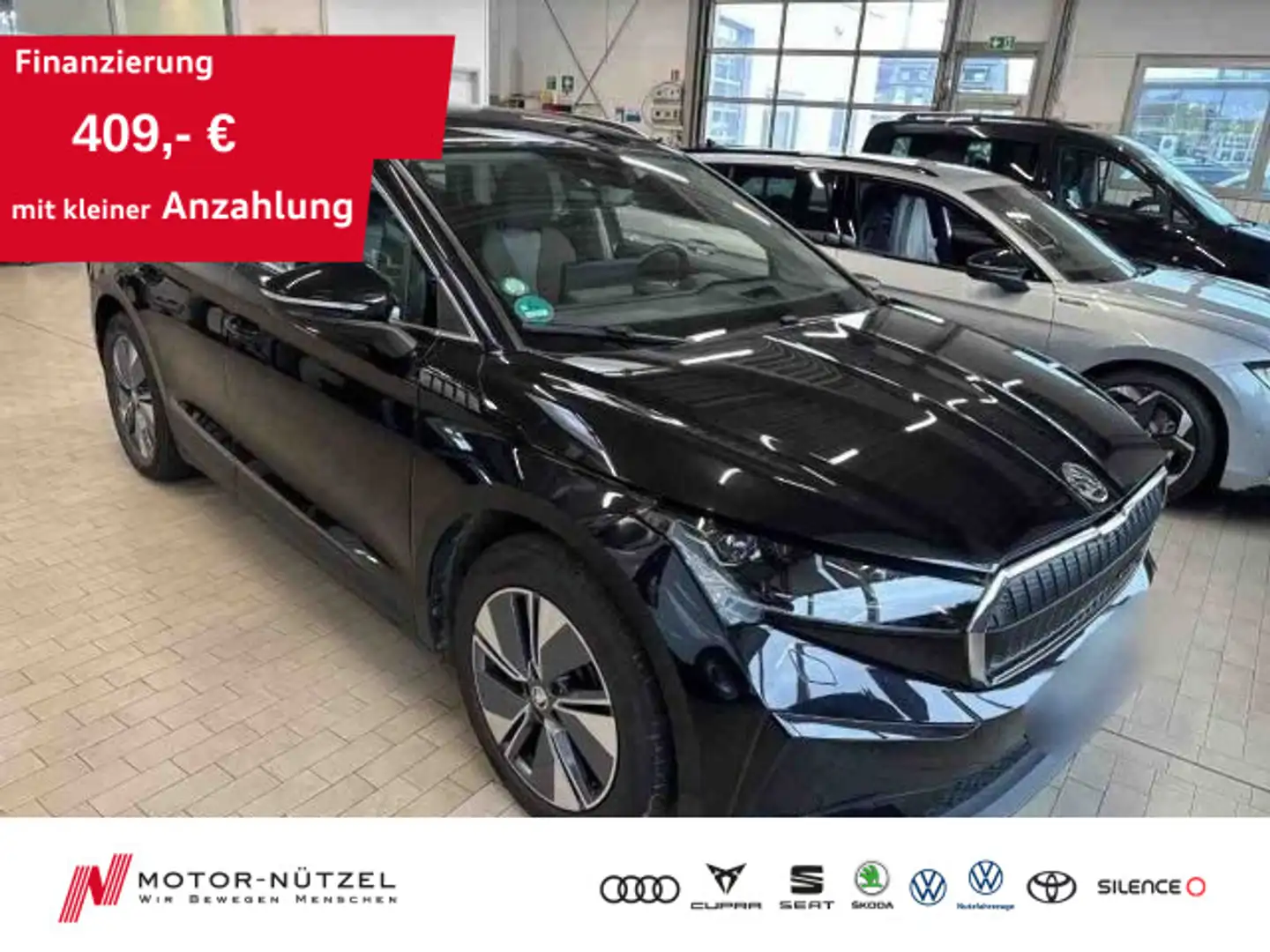 Skoda Enyaq iV 80 LODGE MATRIX+NAVI+AHK+ACC+HuD+VC+19Z Schwarz - 1
