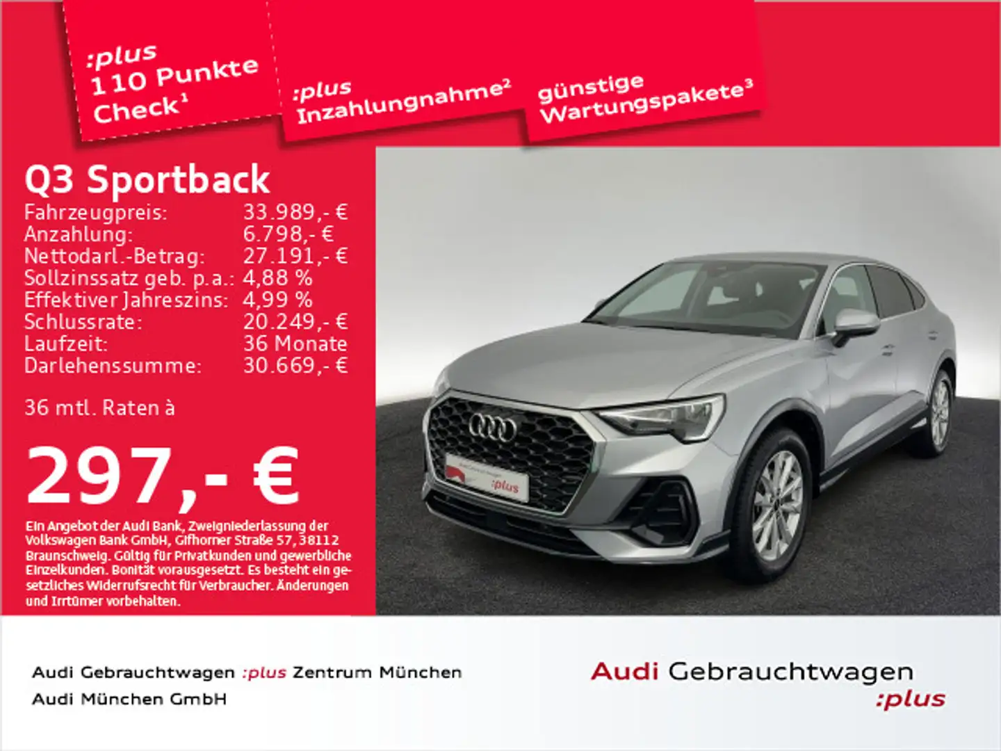 Audi Q3 35 TFSI AHK/Virtual+/Navi+/PDC+/Sit Argent - 1