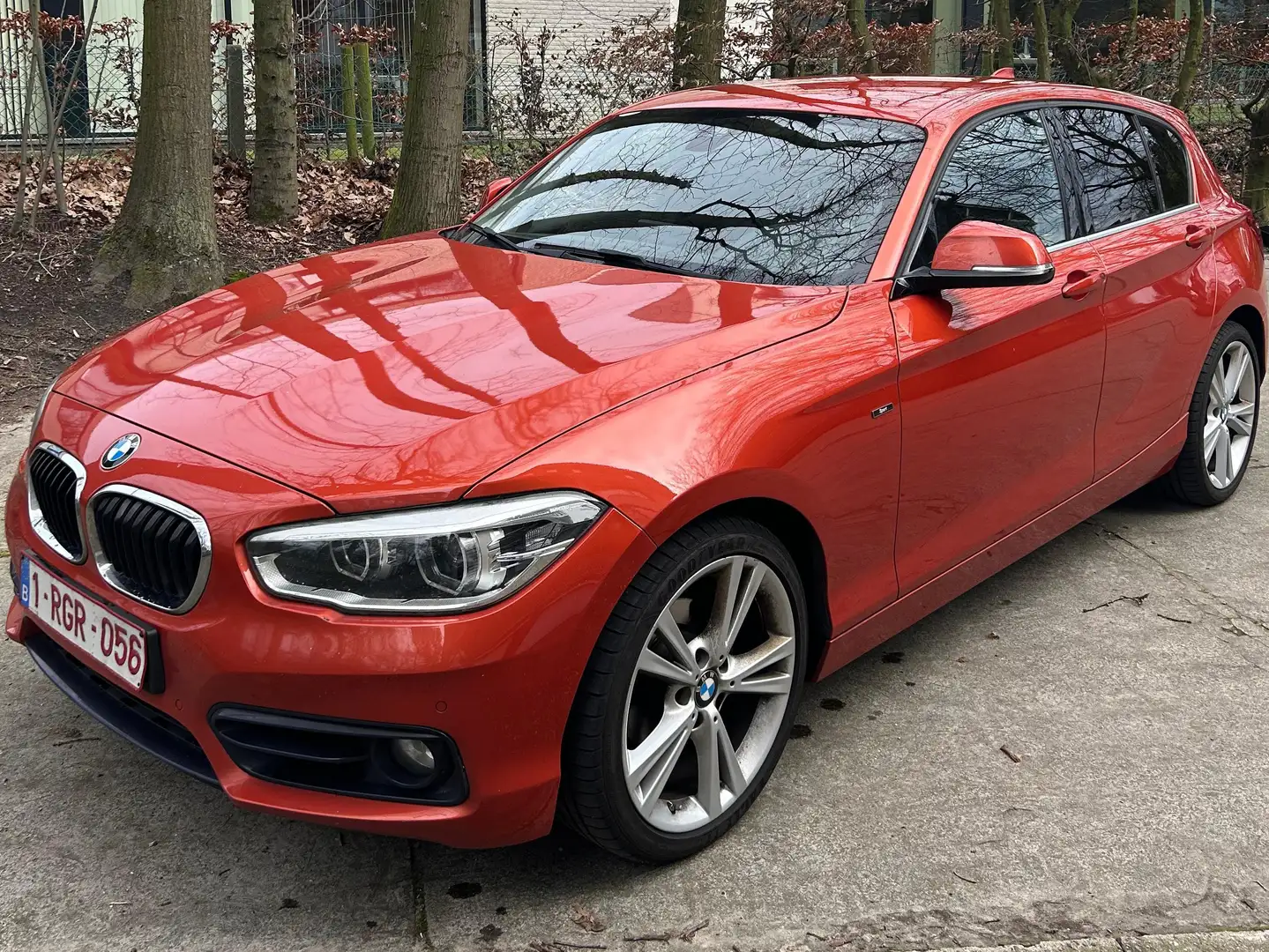 BMW 118 118d Sport Line Pomarańczowy - 1