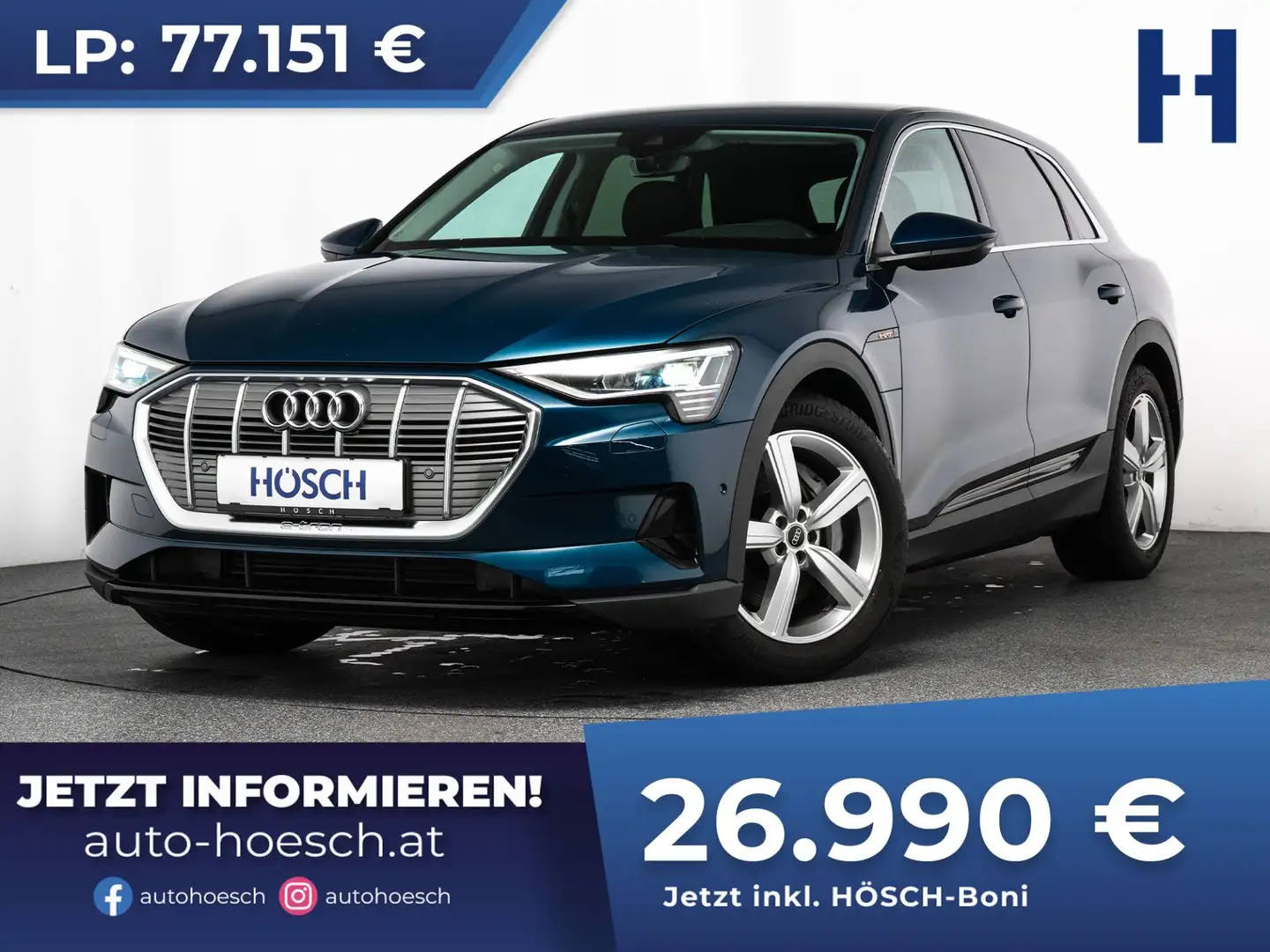 Audi e-tron 50 quattro 20" KAMERA ERSTBESITZ -65% Blau - 1