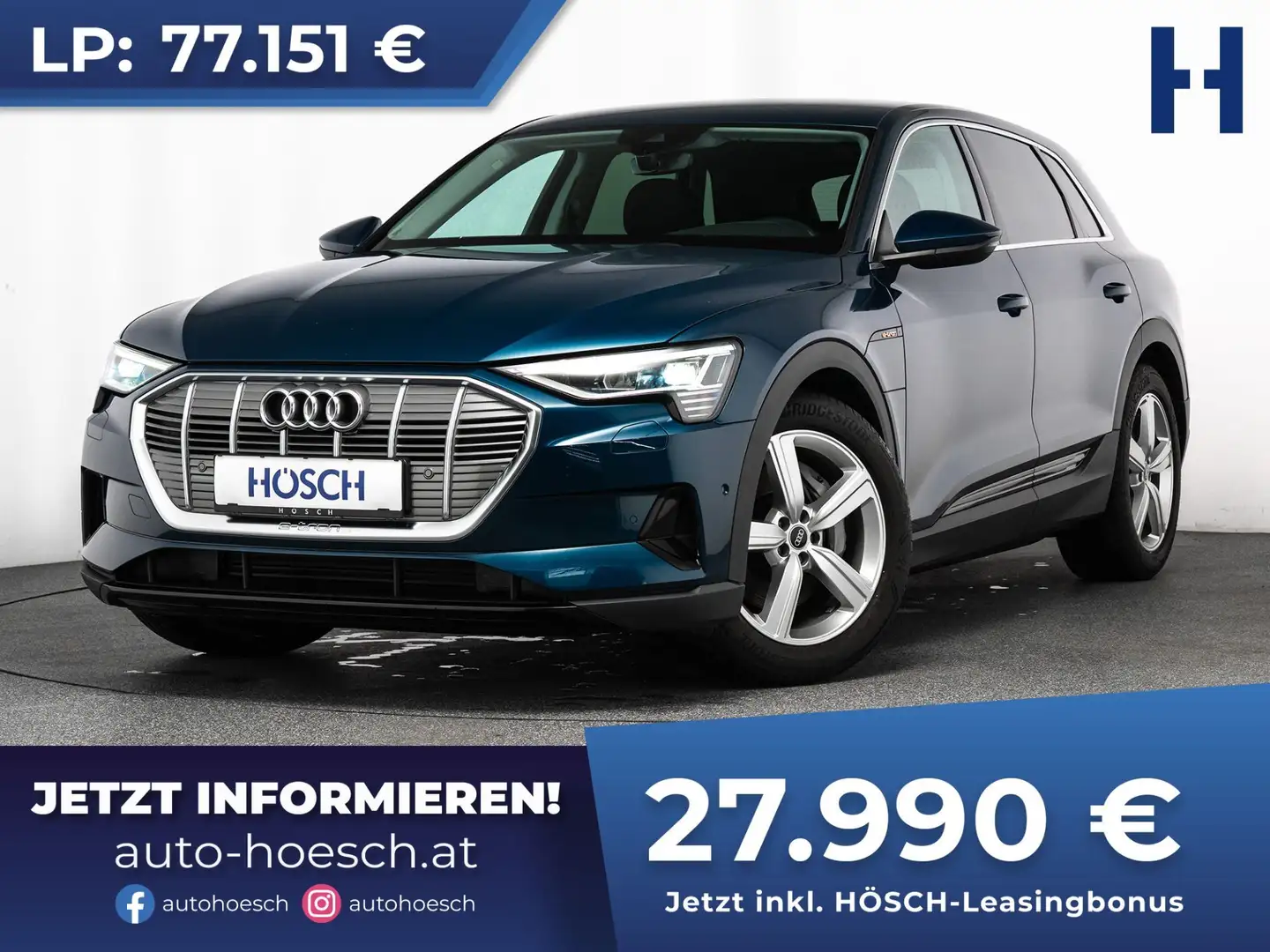 Audi e-tron 50 quattro 20" KAMERA ERSTBESITZ -64% Blau - 1
