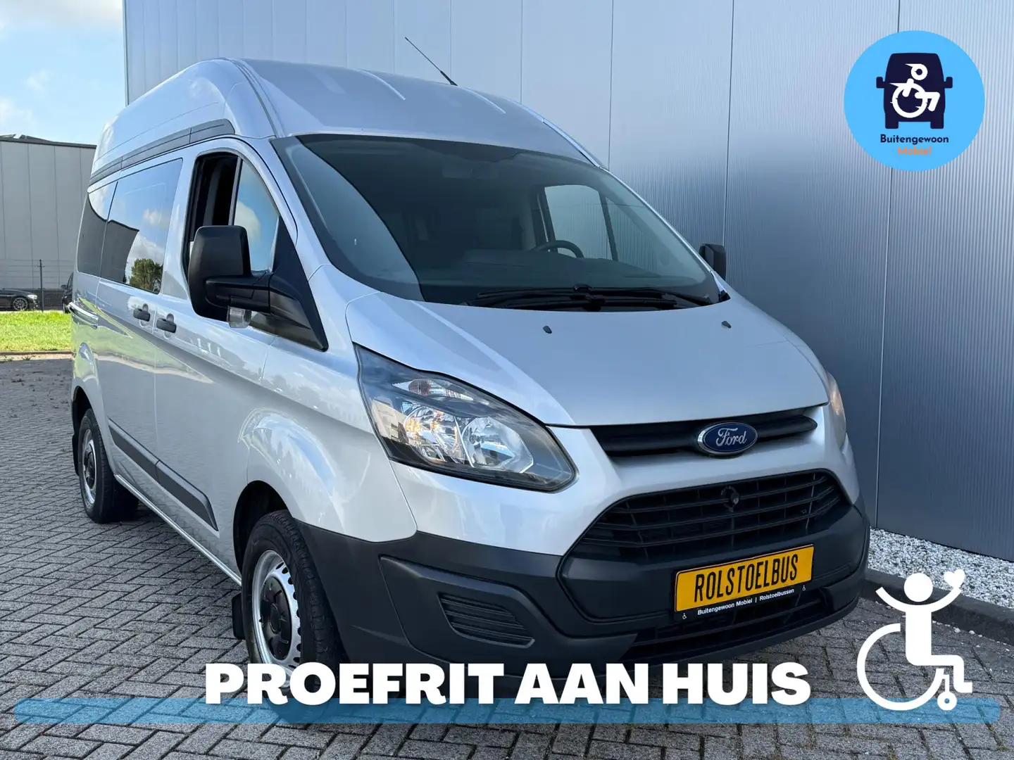 Ford Transit Custom Rolstoelbus 5 Persoons Rolstoellift Tafel L1H2 Argent - 1