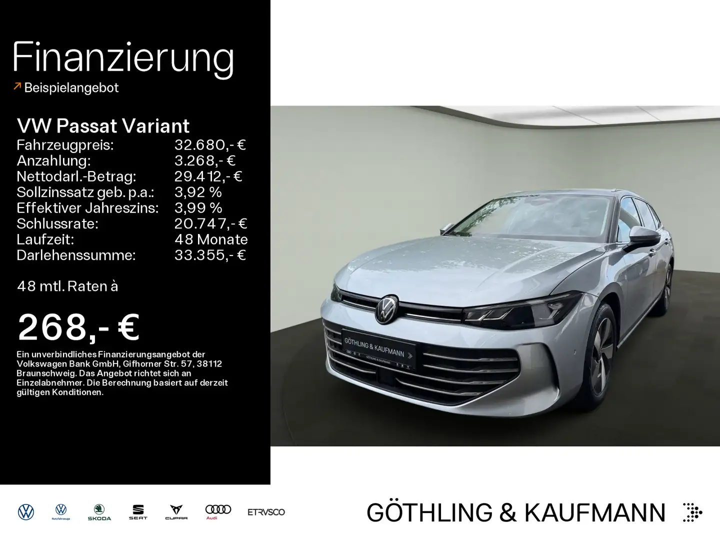 Volkswagen Passat Variant 2.0 TDI Business DSG*LED*Digital* Zilver - 1
