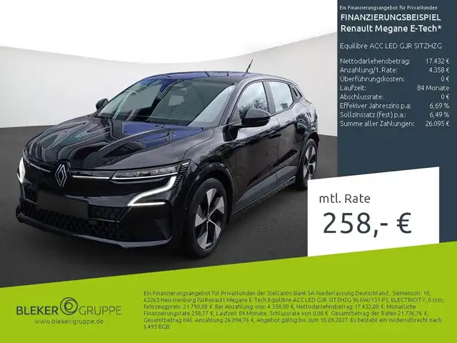 2023 Renault Megane E-Tech in Black for sale