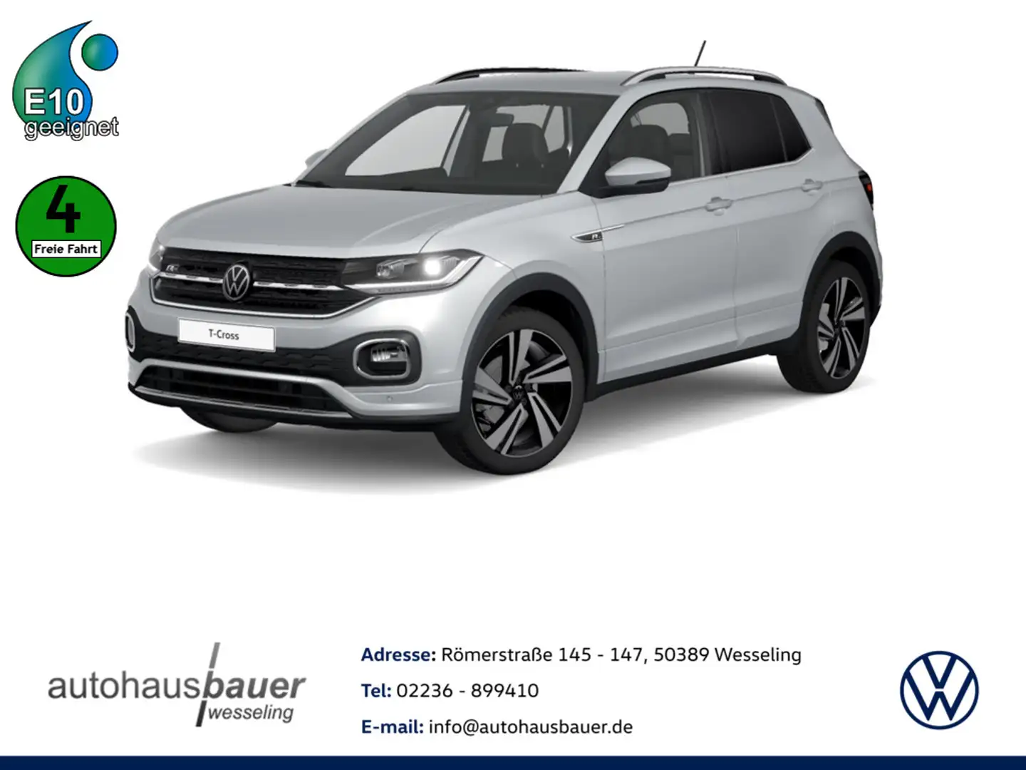 Volkswagen T-Cross 1.0l Style *PDC,SHZ,Klima,LED,APP* Silber - 1