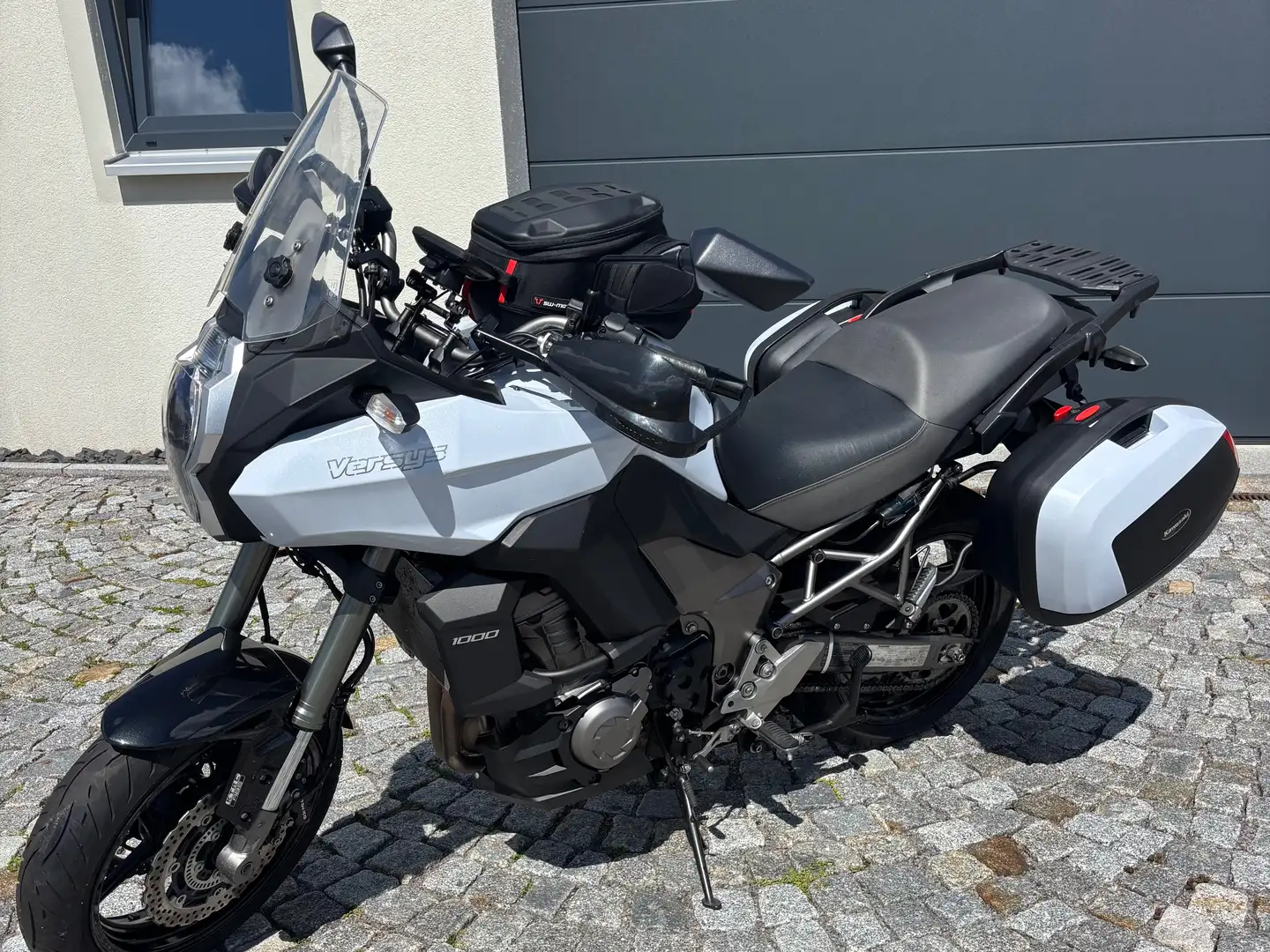 Kawasaki Versys 1000 incl. Navi, Tankrucksack, Seitenkoffern u.a. Білий - 2