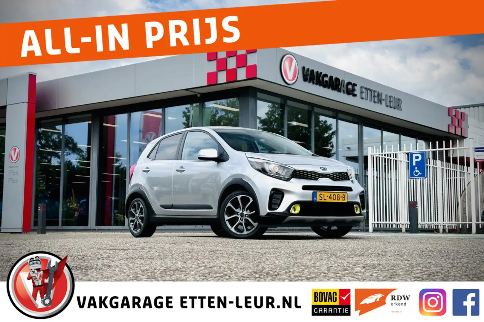 Kia Picanto 1.0 T-GDI X-Line / CAMERA / APPLE + ANDROID / STOE Gris - 1