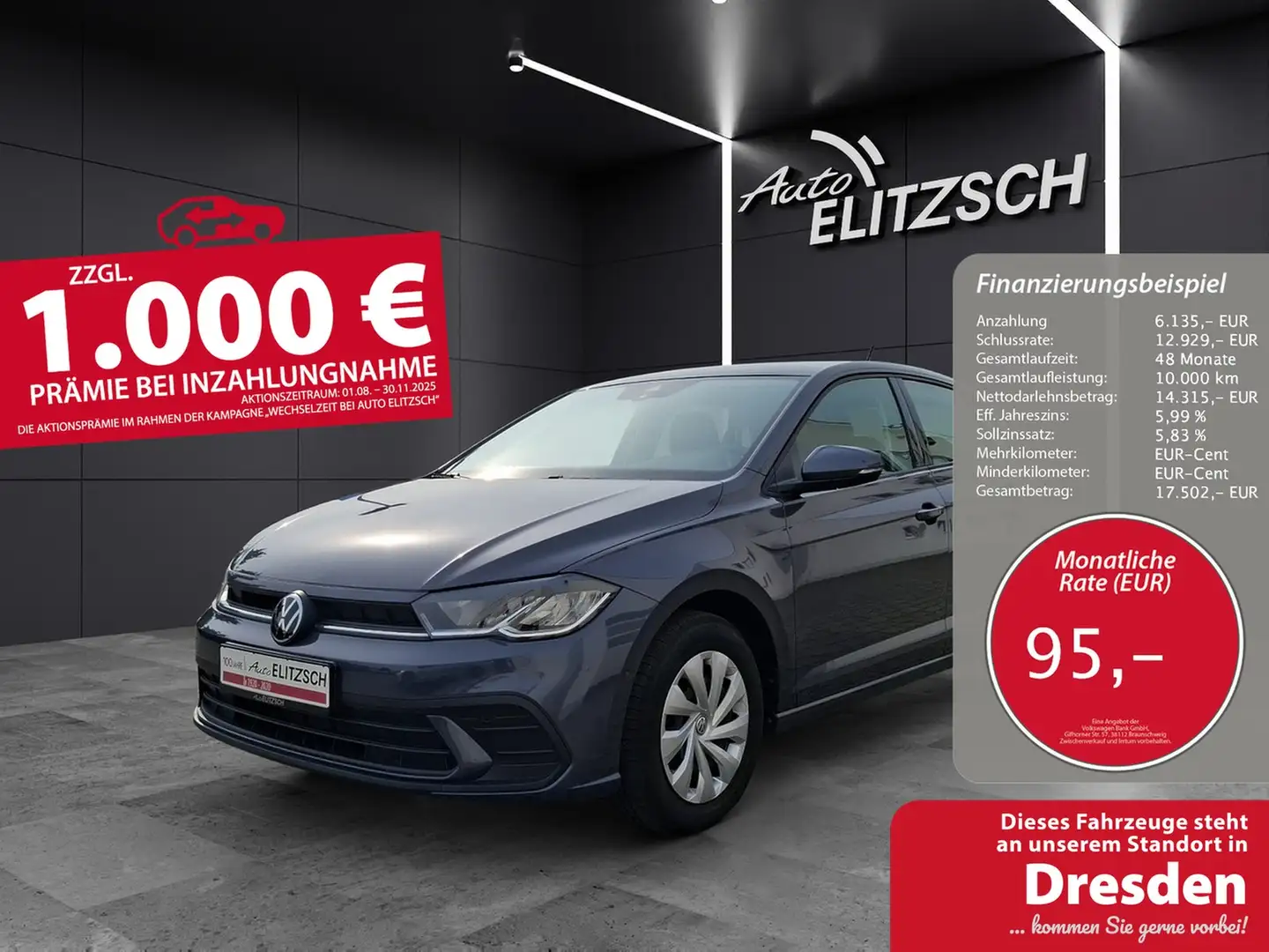 Volkswagen Polo TSI Life DSG LED Klima AID ACC PDC SH Grau - 1