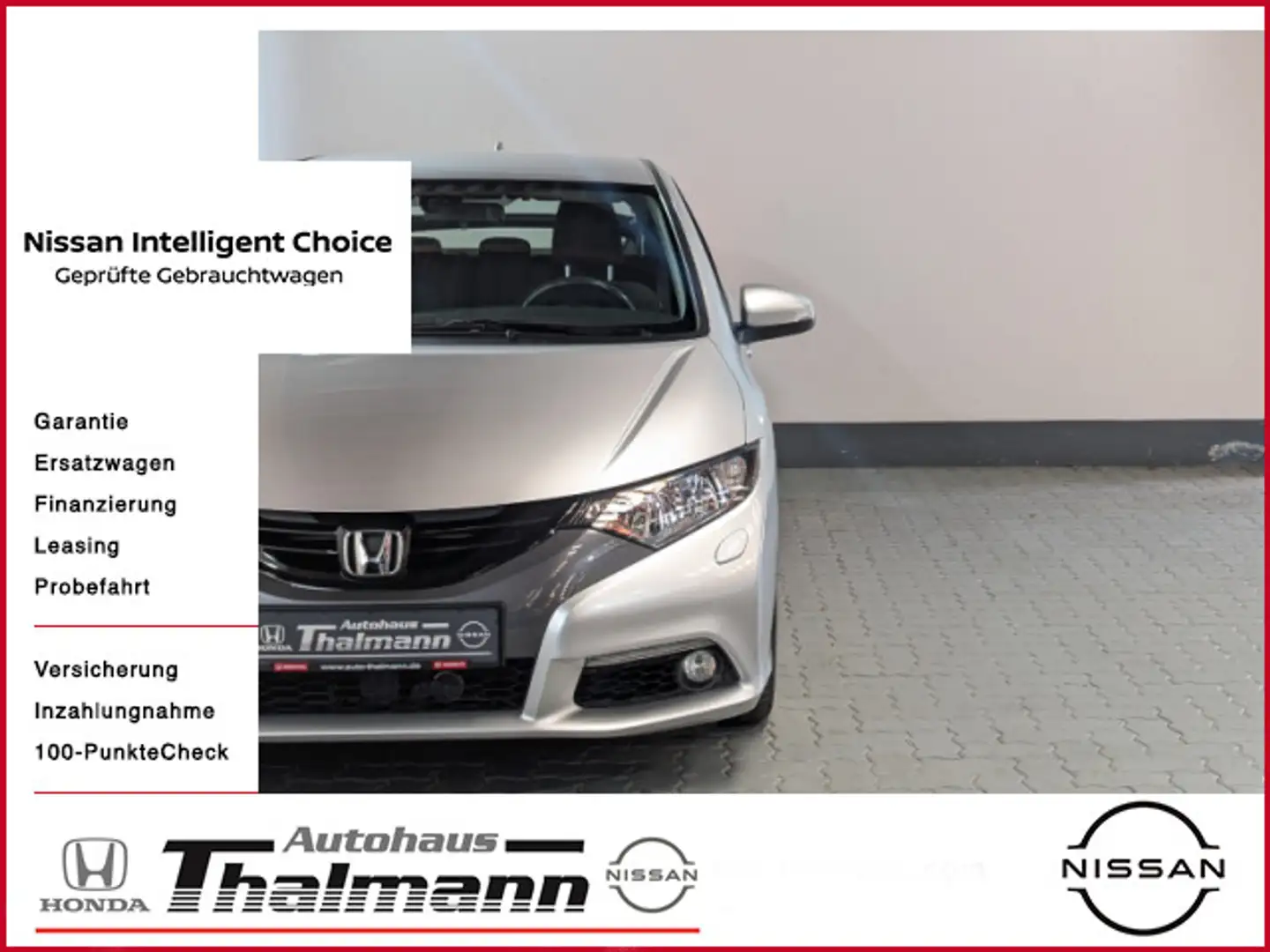 Honda Civic 1.6 i-DTEC Sport Argent - 1