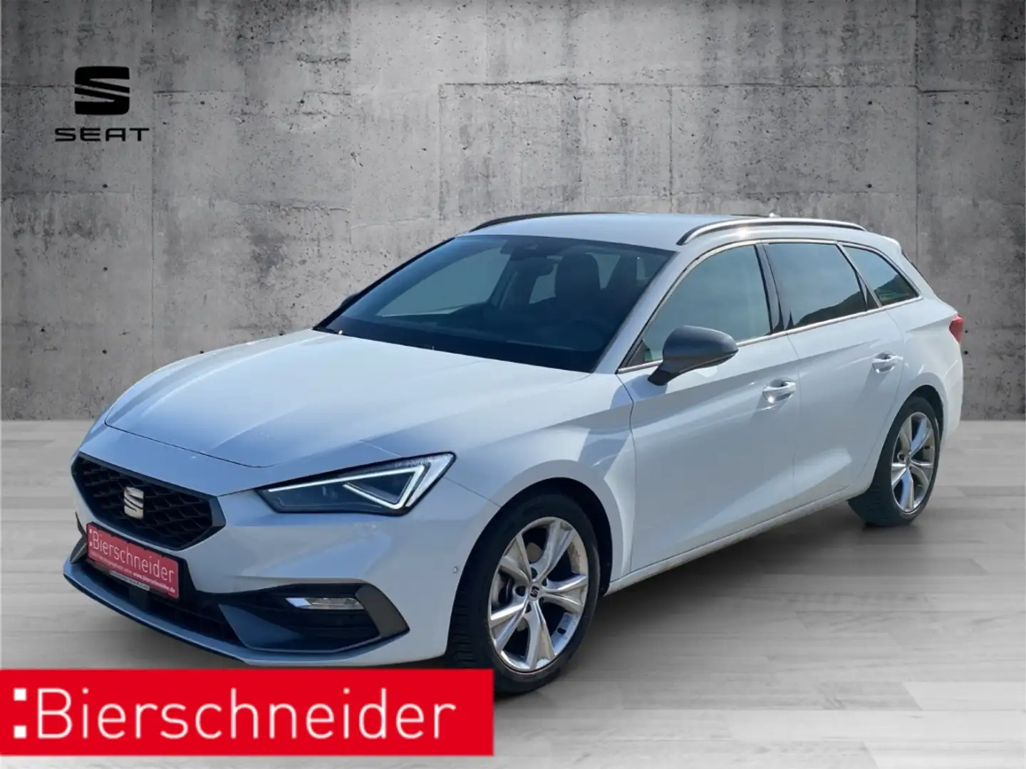 SEAT Leon Sp. 1.5 eTSI DSG FR Matrix LED Navi FaPa XL Kessy Weiß - 1