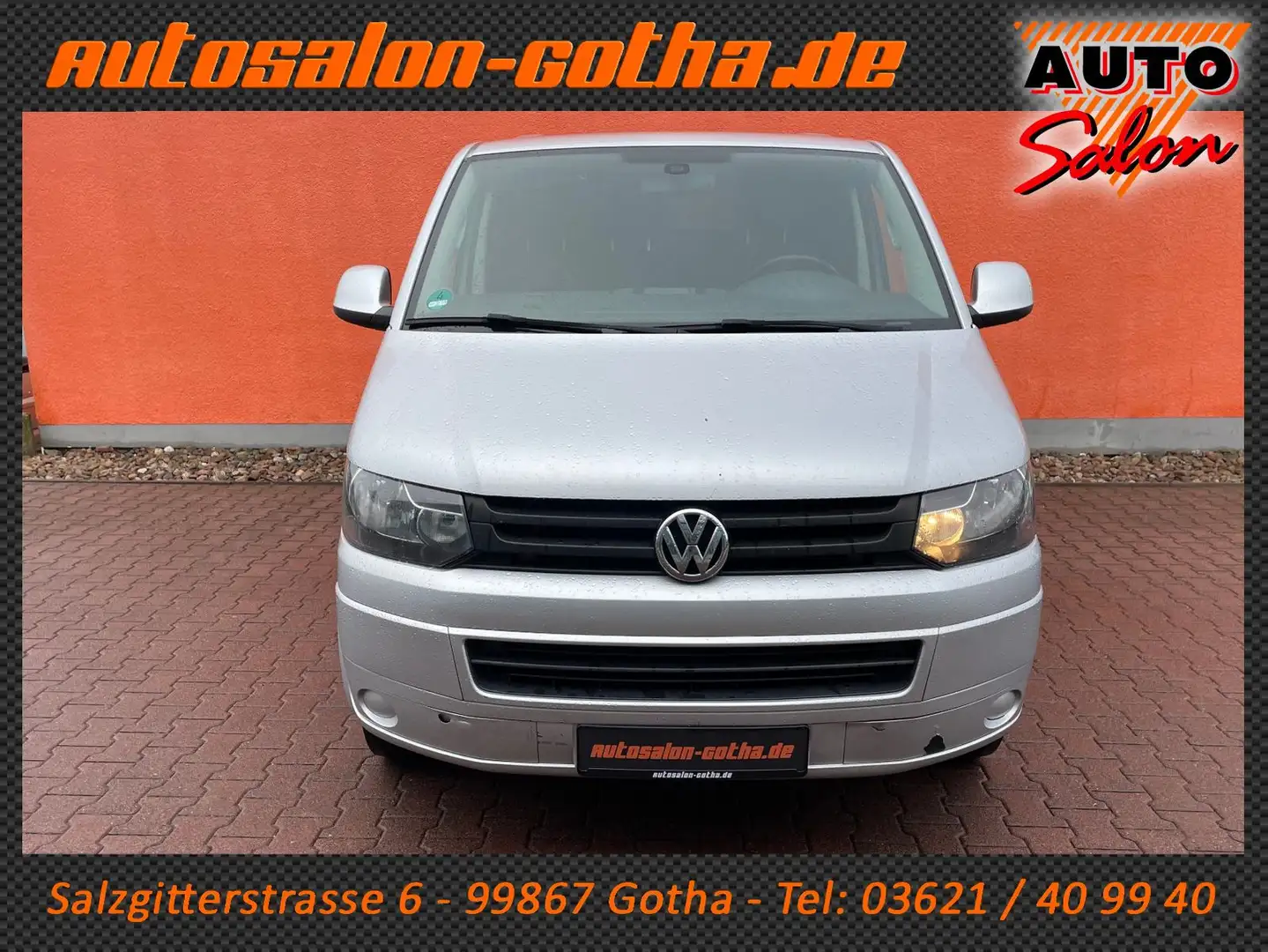 Volkswagen T5 Transporter T5 Kasten 140PS CAAC KLIMA+STANDHZG NAVI PDC AHK Silber - 2