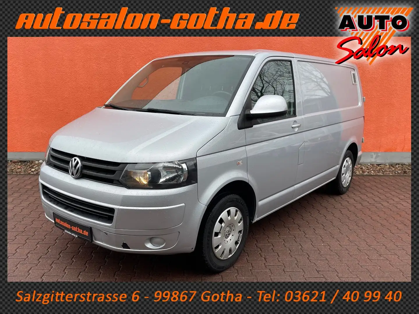 Volkswagen T5 Transporter T5 Kasten 140PS CAAC KLIMA+STANDHZG NAVI PDC AHK Silber - 1