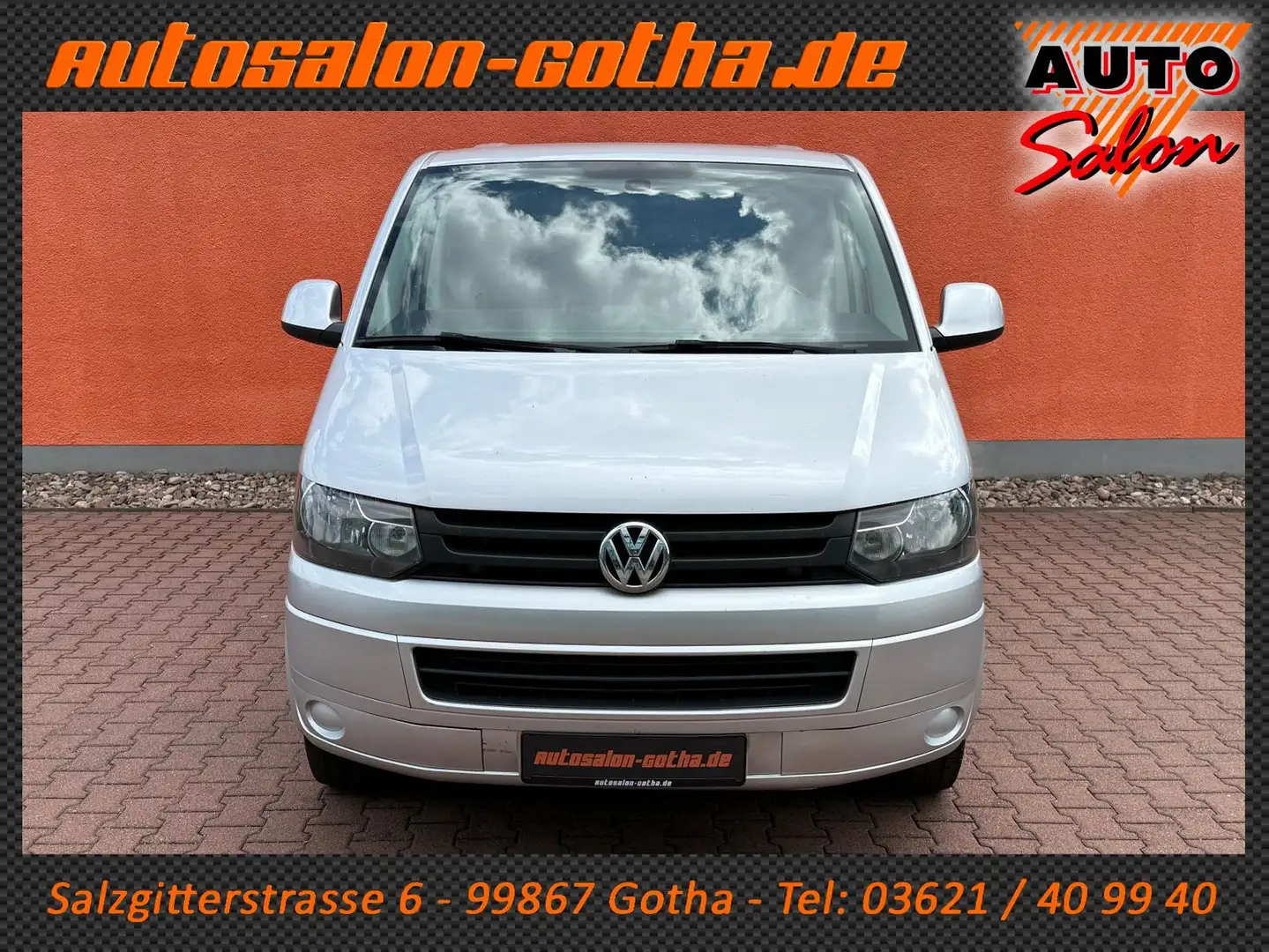 Volkswagen T5 Transporter T5 Kasten 140PS CAAC KLIMA+STANDHZG+NAVI+PDC+AHK Silber - 2