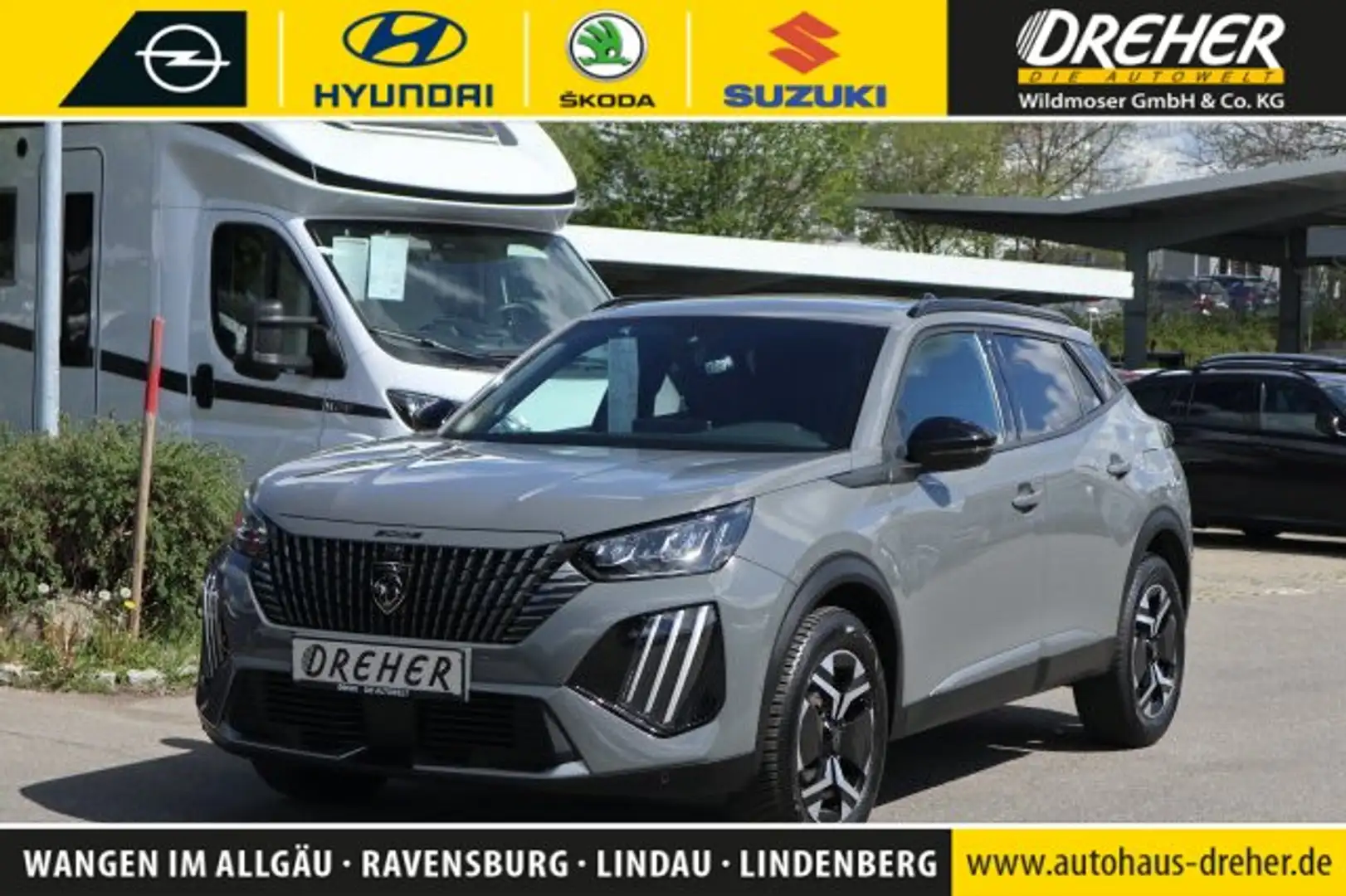 Peugeot 2008 2008 1.2 PureTech 130 Allure Autom./PDC/Navi/LM BC Grau - 1