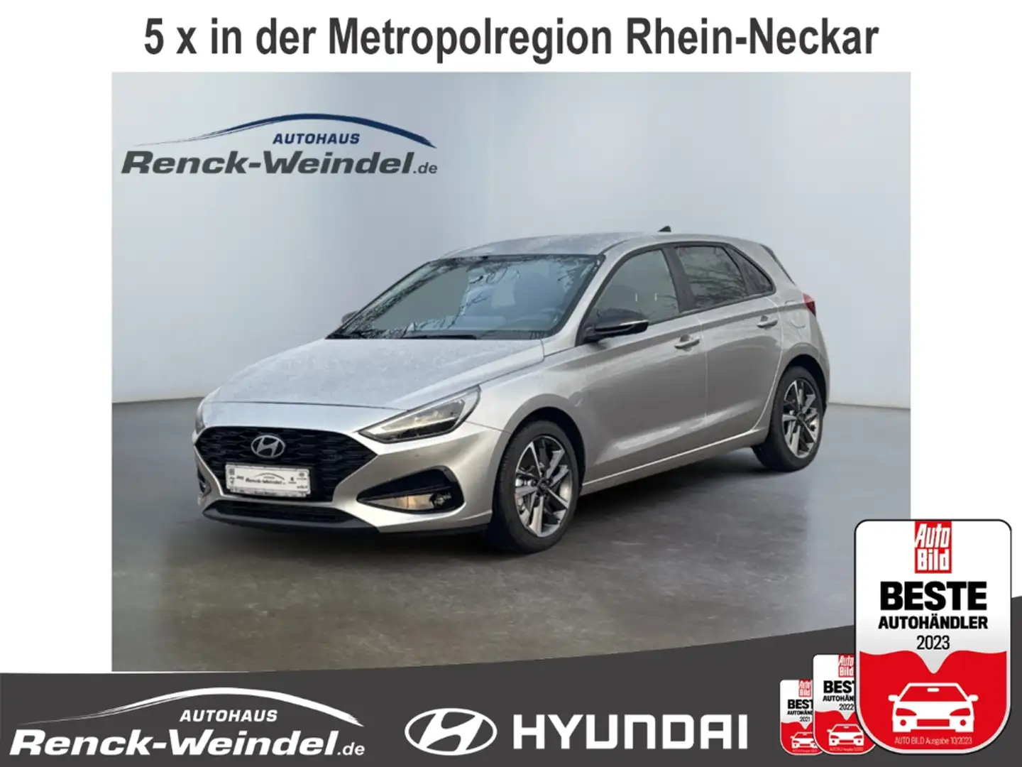 Hyundai i30 Advantage 1.0 T-GDI Navi digitales Cockpit LED ACC Silber - 1
