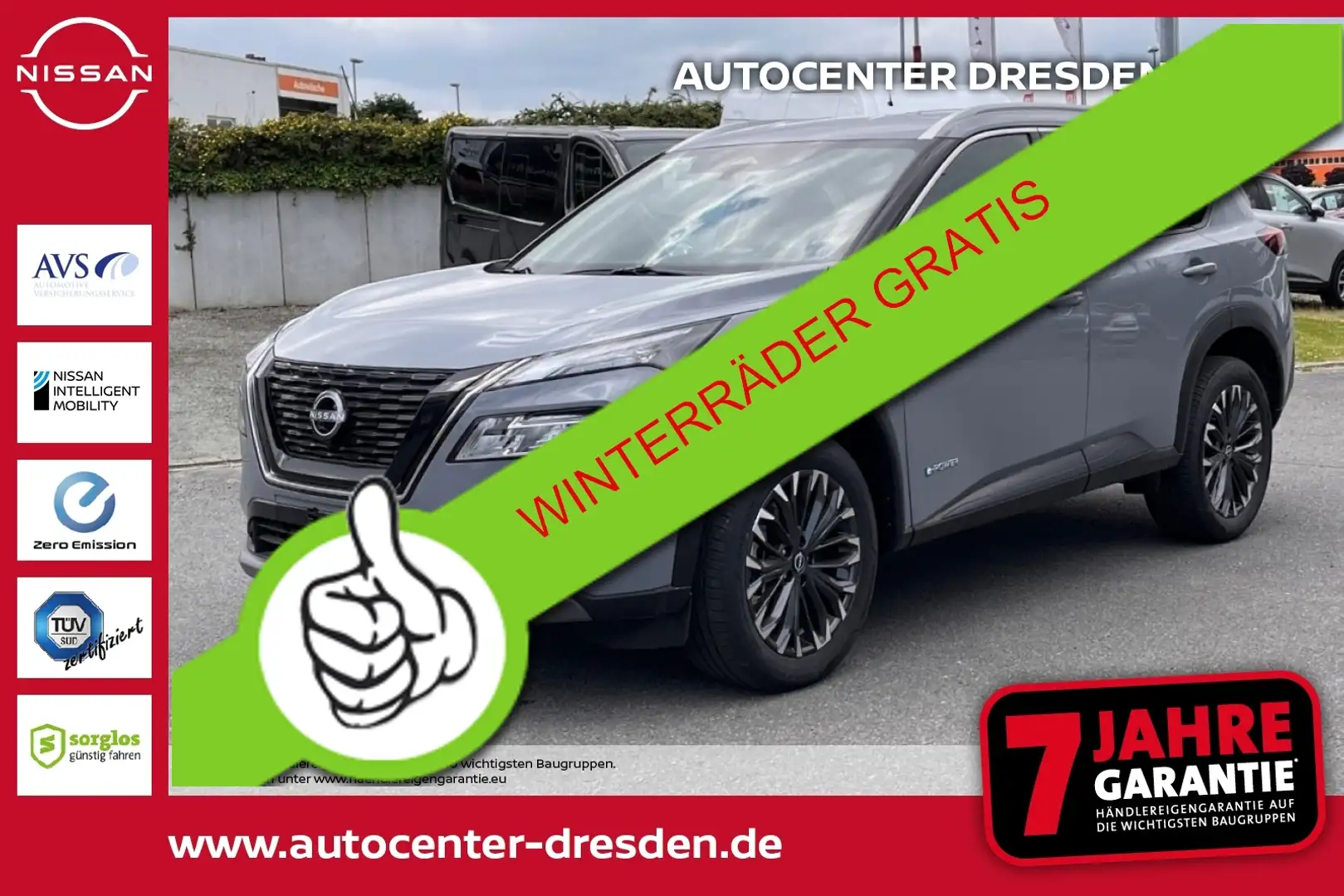 Nissan X-Trail 1.5VC-T MHEV 163PS N-Conn. HUD PANO NAVI Gris - 1