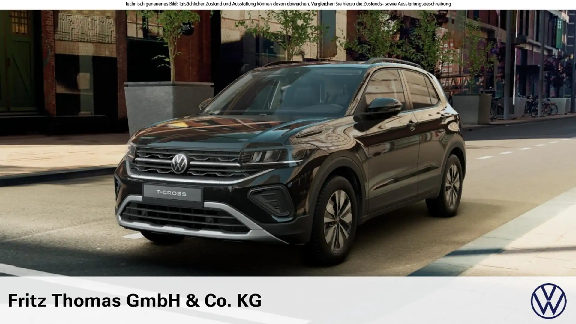 Volkswagen T-Cross 1,0 TSI DSG Life LED Navi Klima AHK LM Klima Navi Schwarz - 1
