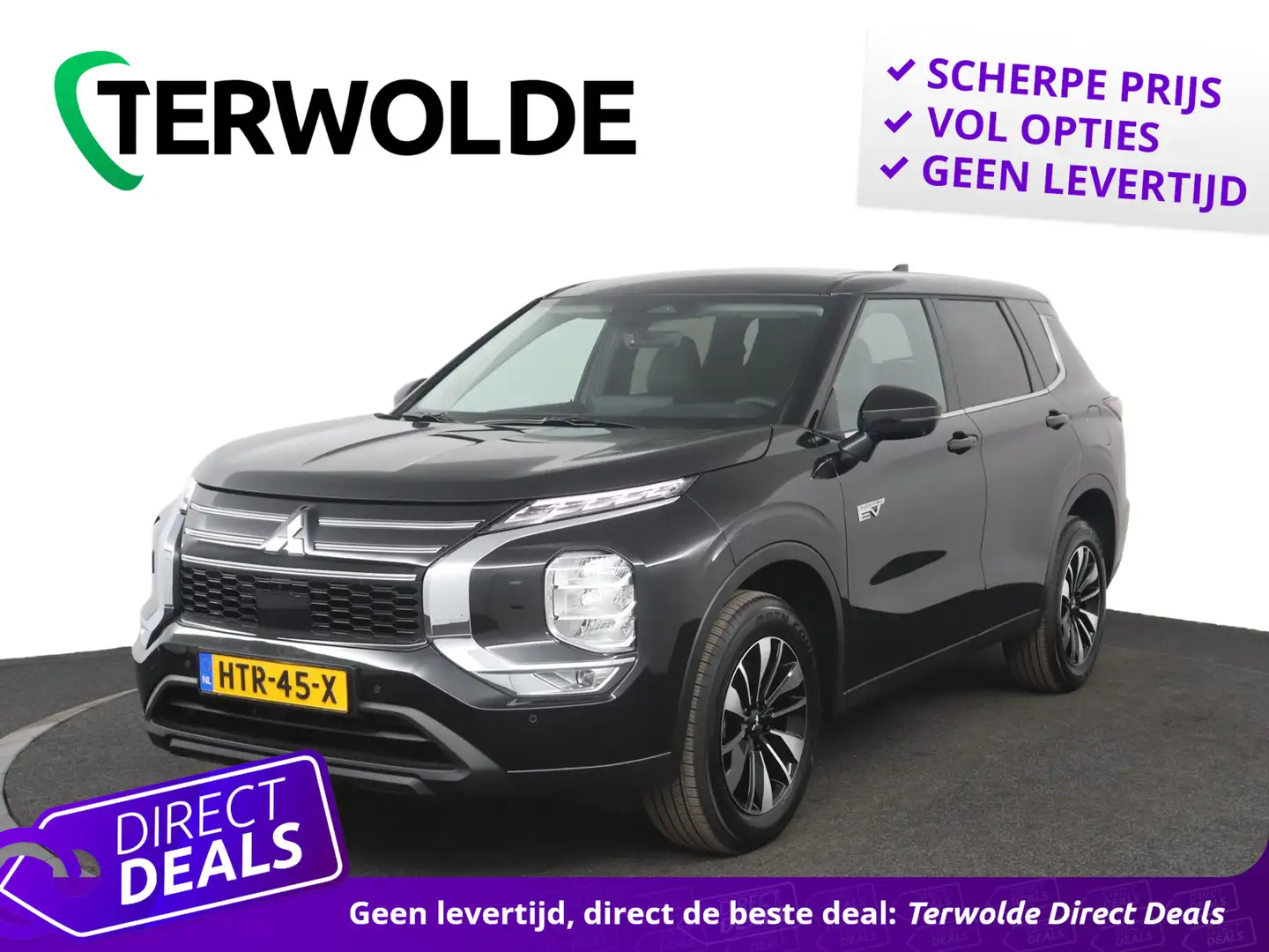 Mitsubishi Outlander 2.4 PHEV Intense | 18" velgen | 360° camera | Verw Zwart - 1
