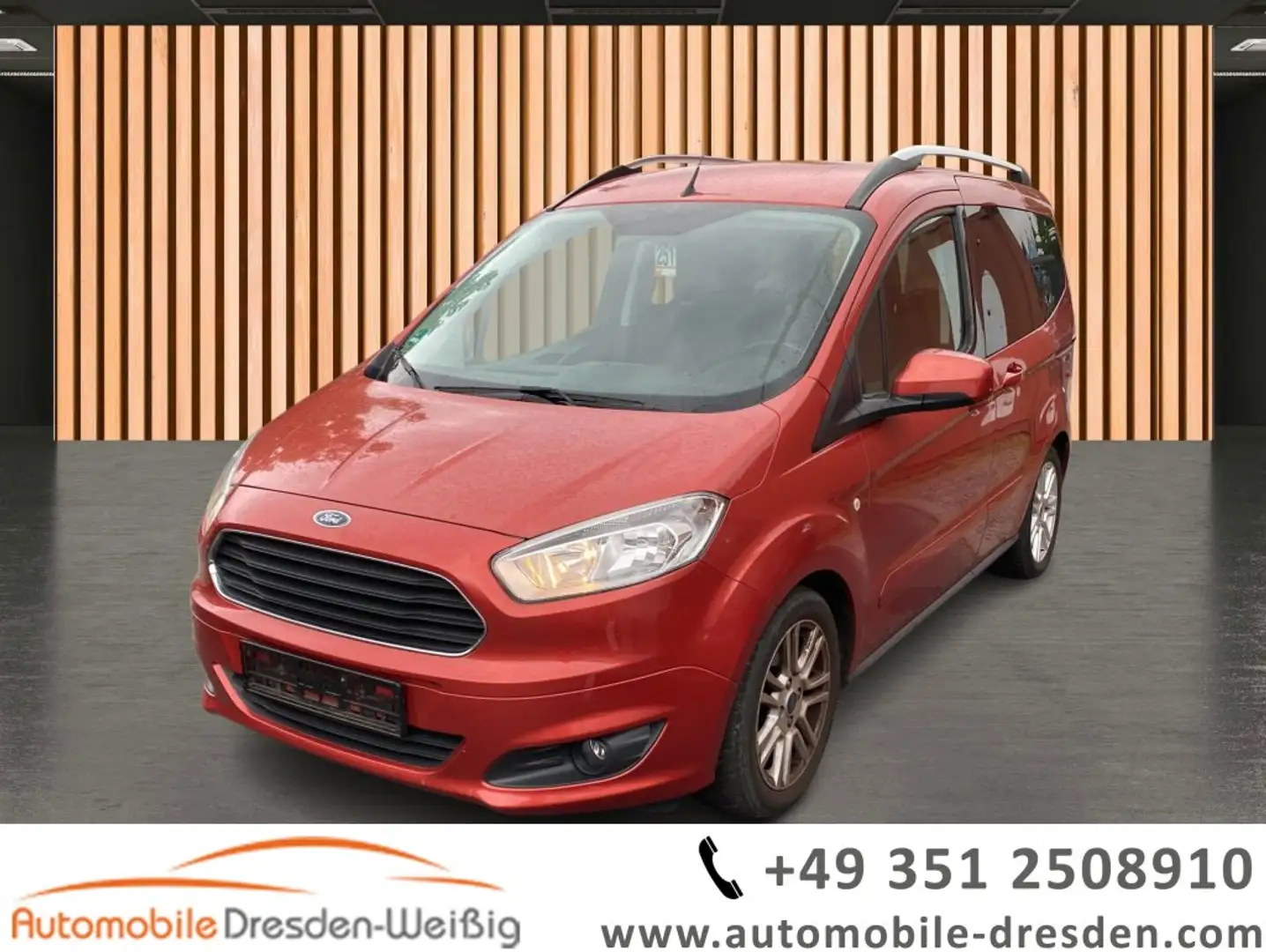 Ford Tourneo Courier 1.0 Eco Boost Titanium*PDC Czerwony - 1