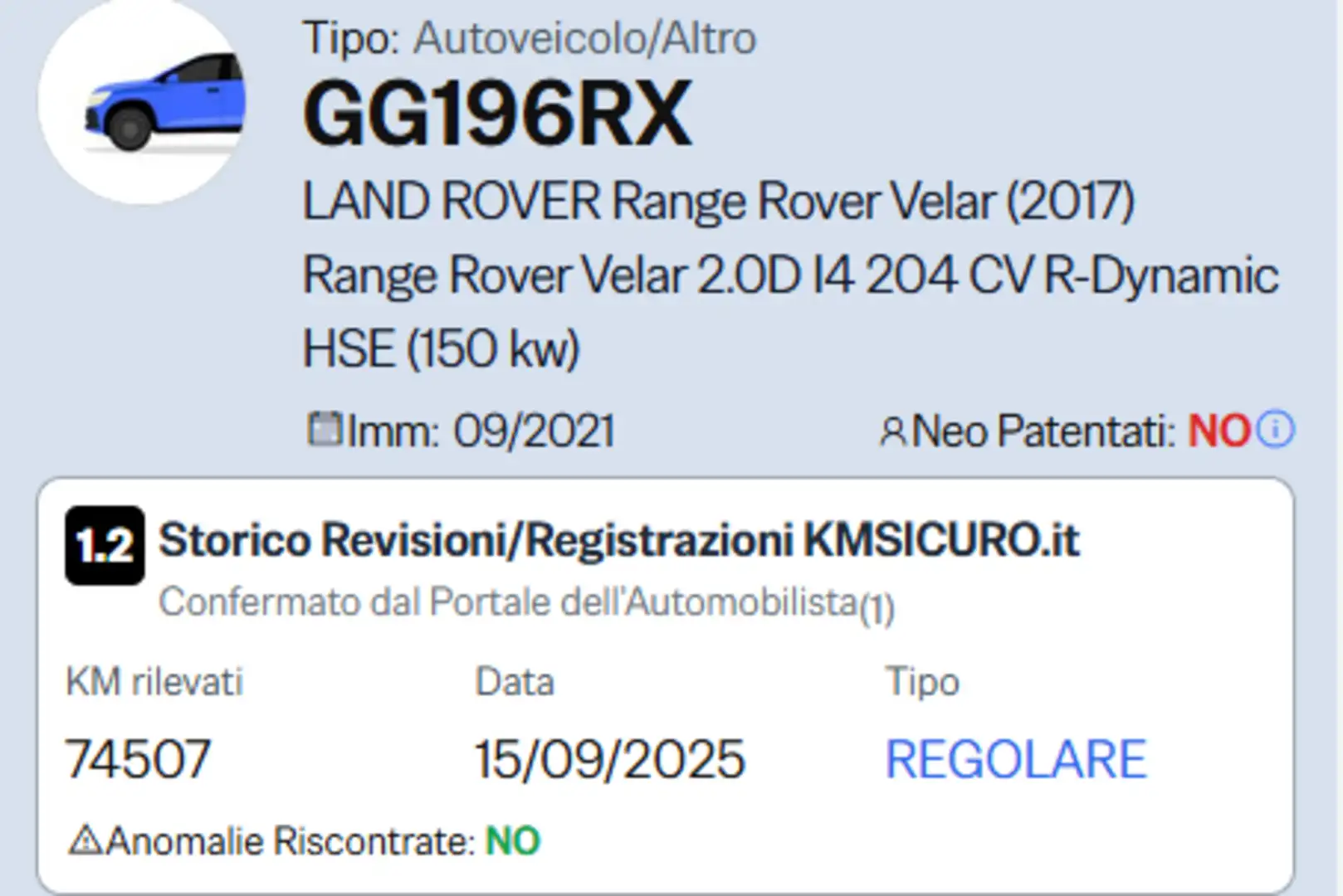 Land Rover Range Rover Velar 2.0D I4 MHEV 204 CV S crna - 2